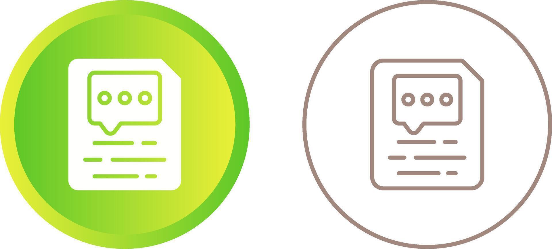 Document Insert Comment Vector Icon
