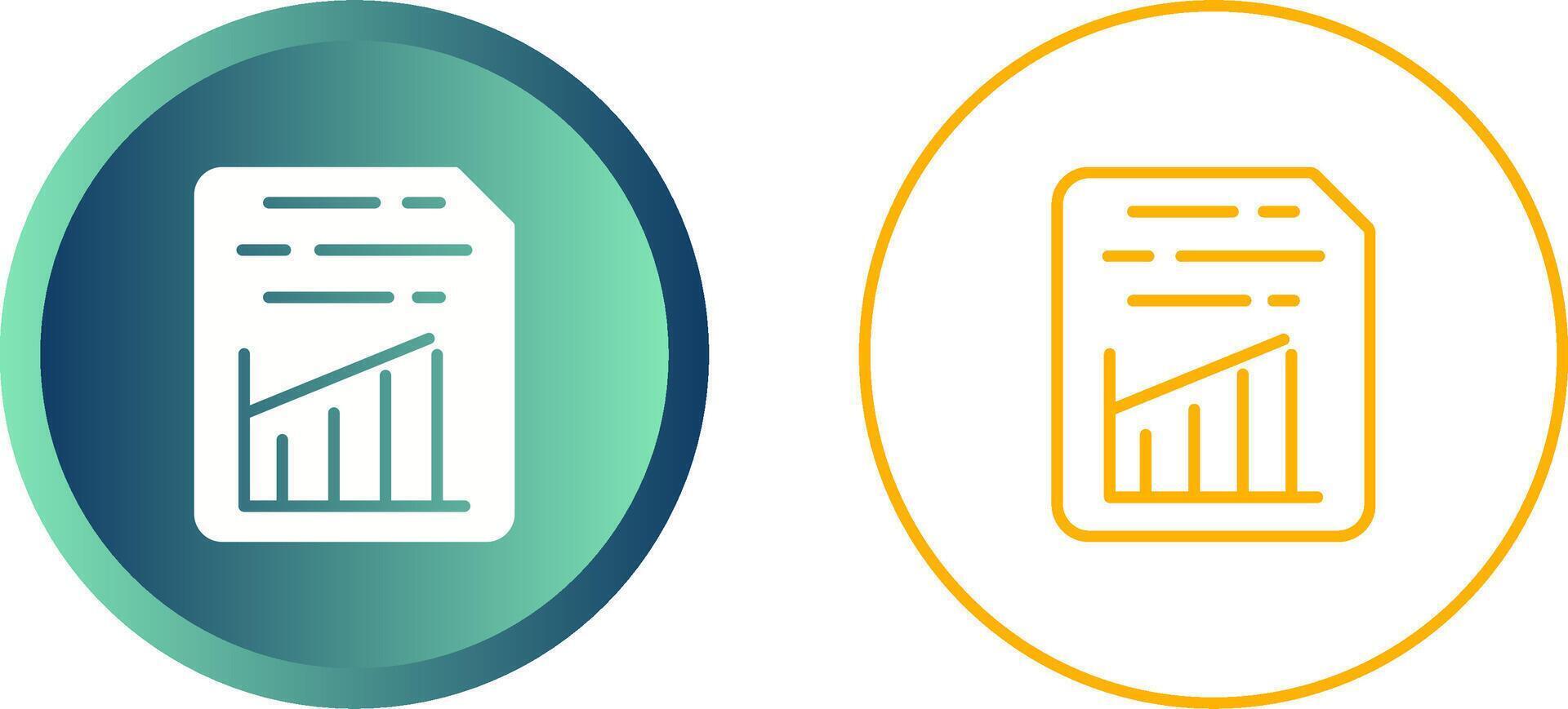 Document Insert Graph Vector Icon