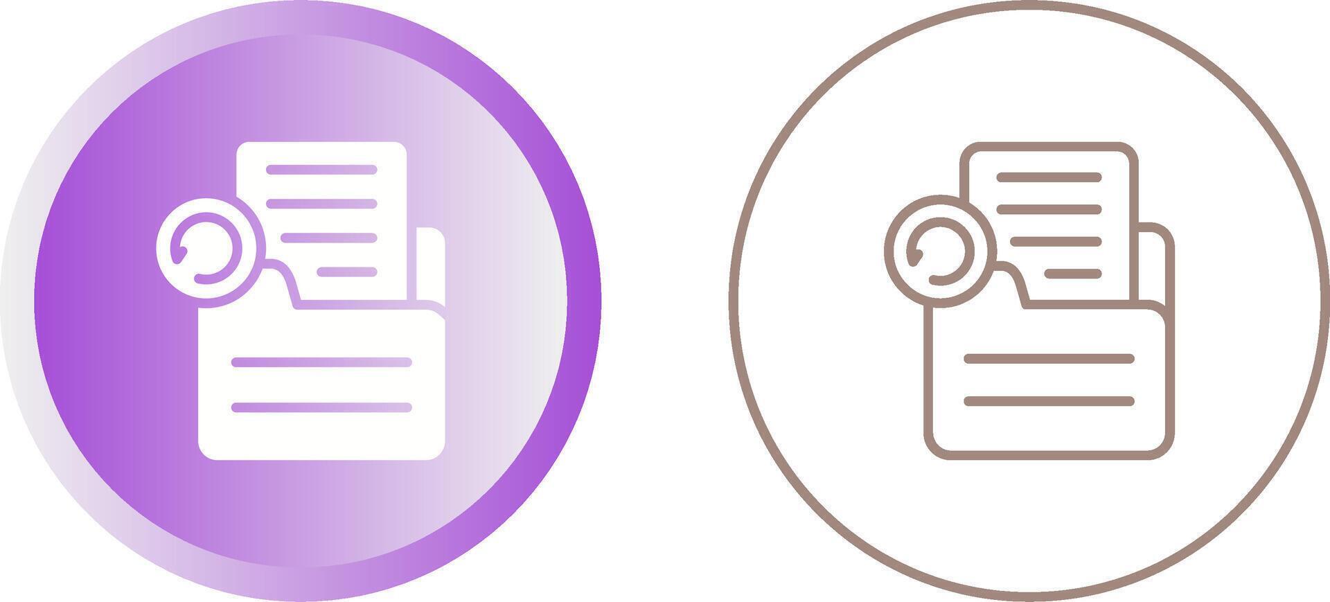 Document Undo Vector Icon