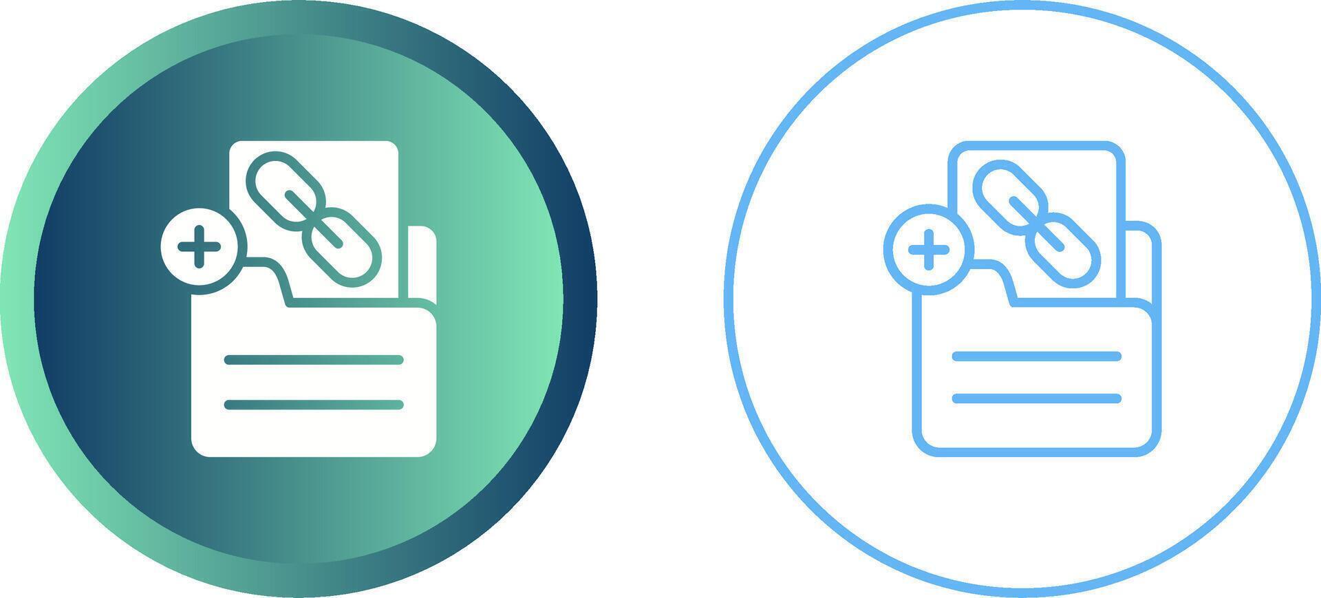 Document Insert Link Vector Icon