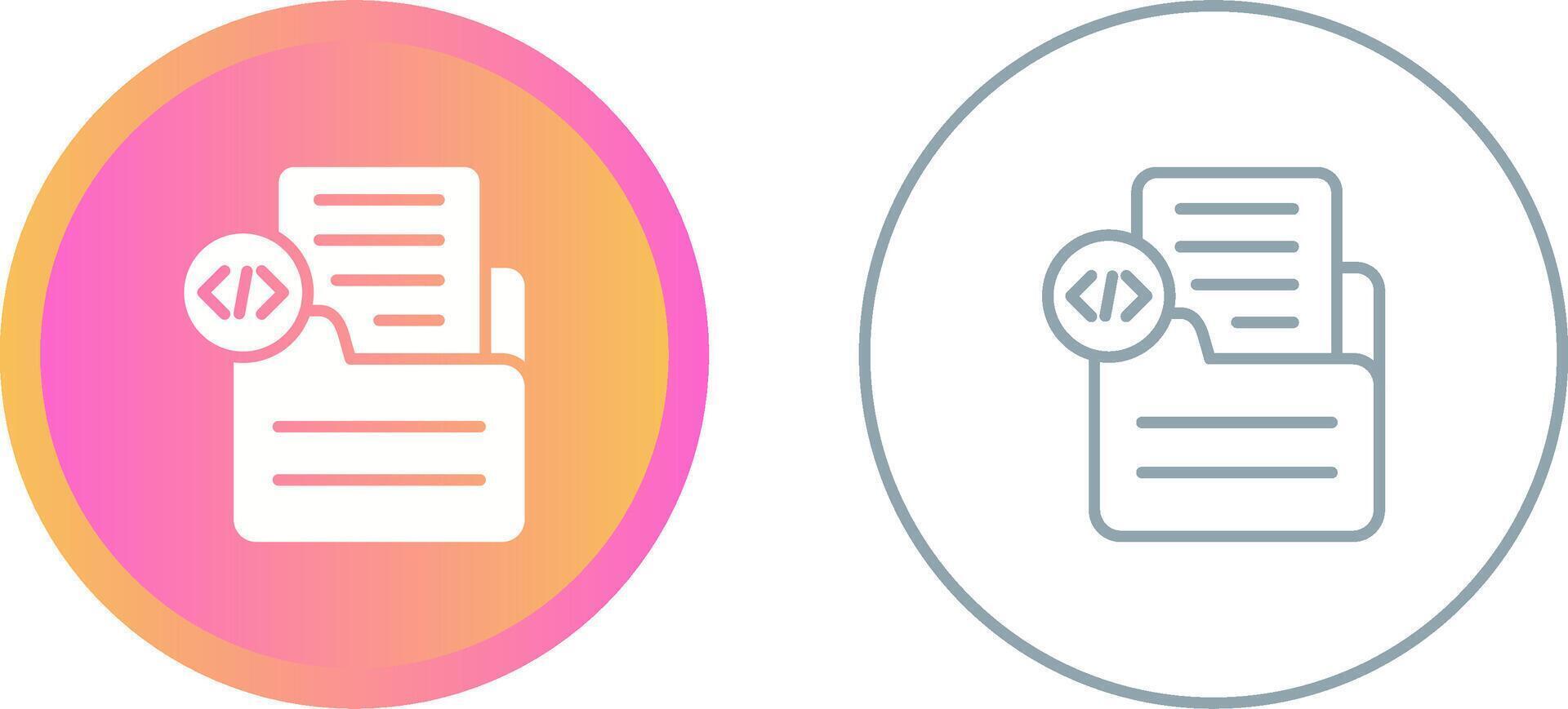 Document Insert Code Vector Icon