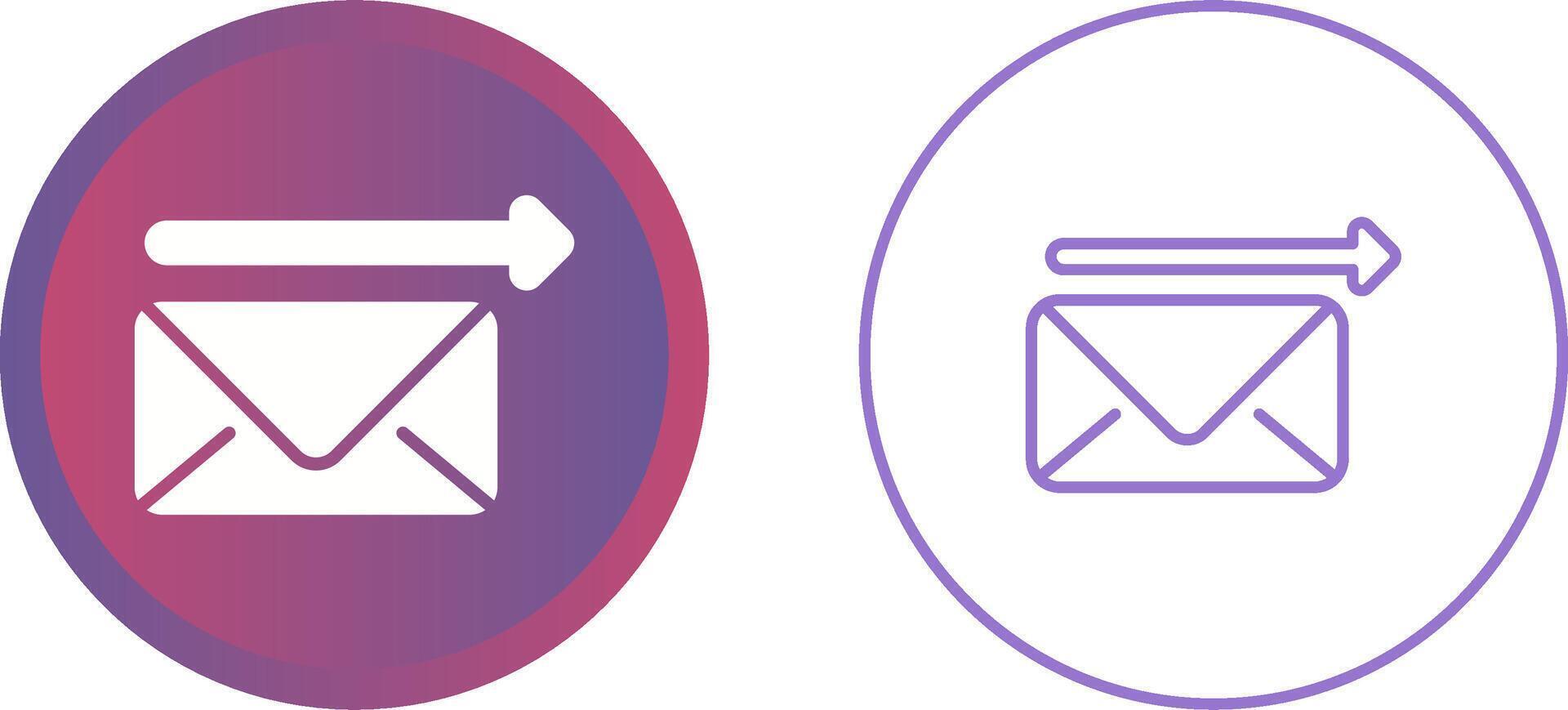 Envelope with arrow Vector Icon