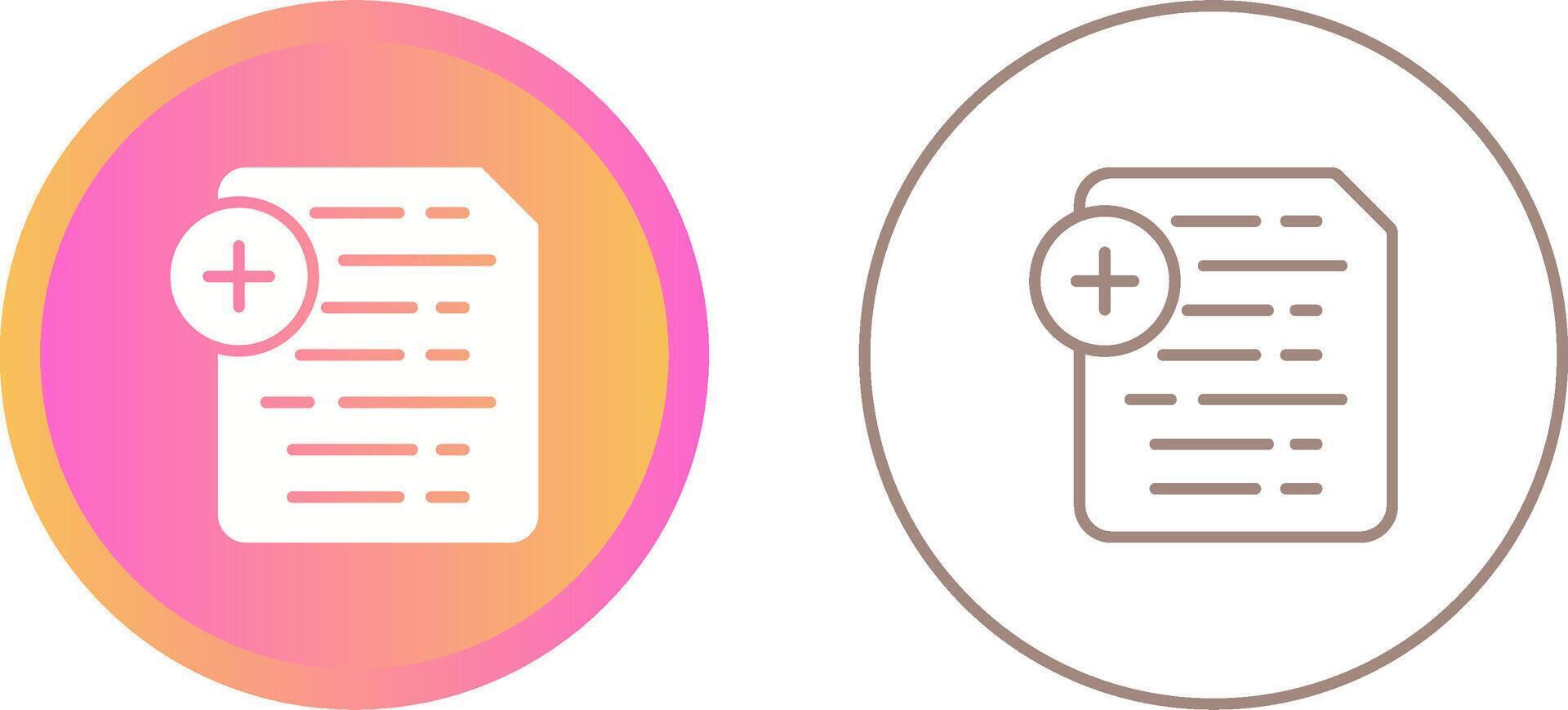 Document Insert Icon Vector Icon