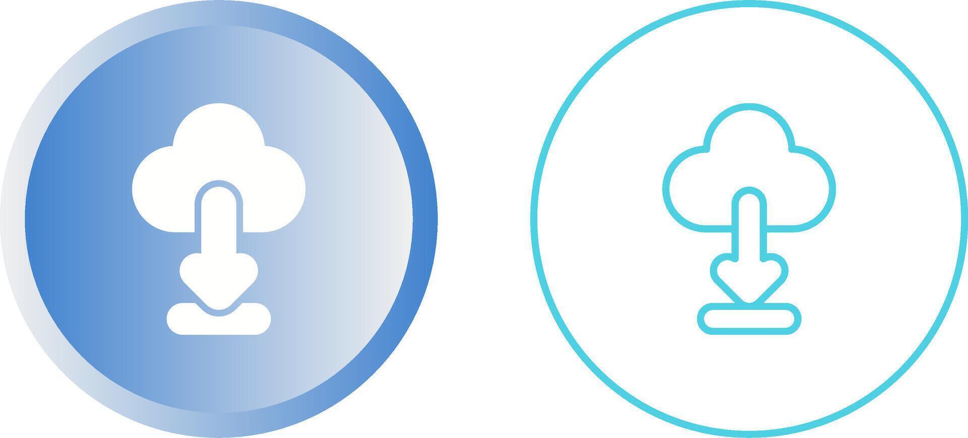 Cloud Download Vector Icon