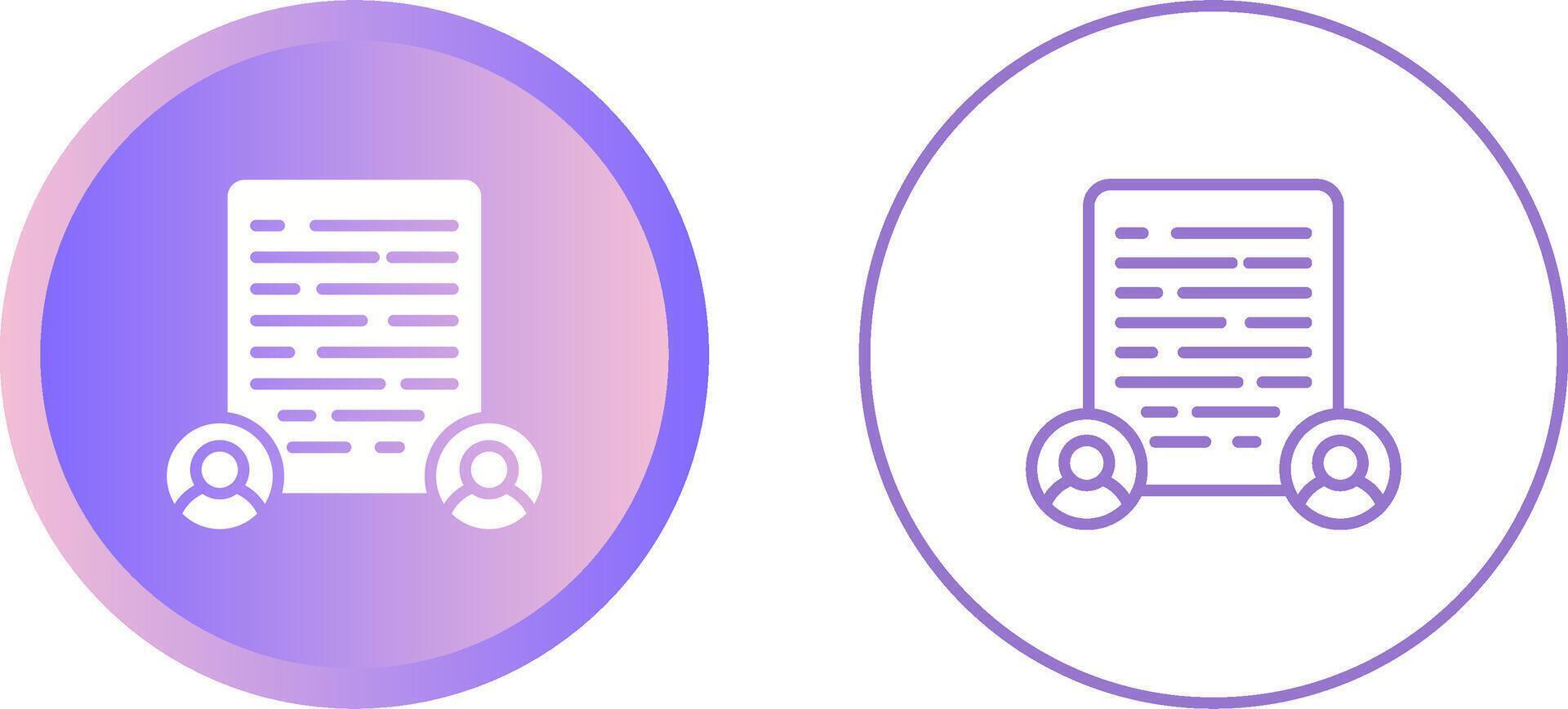 Document Collaboration Vector Icon