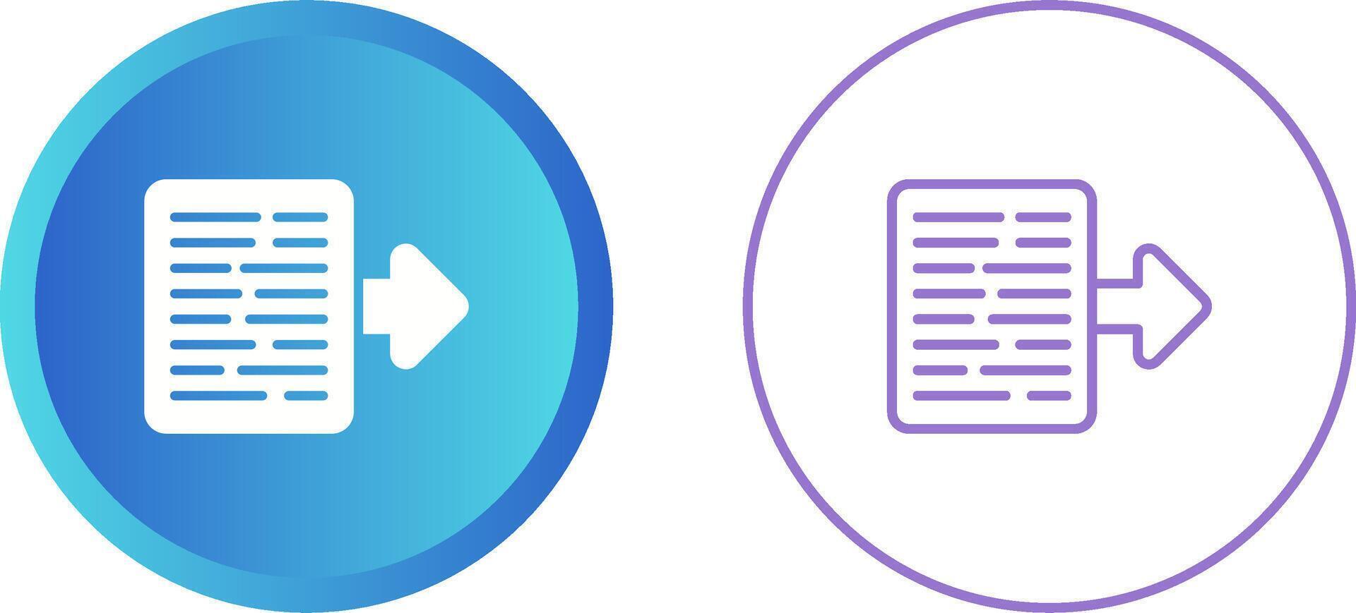 Document Export Vector Icon