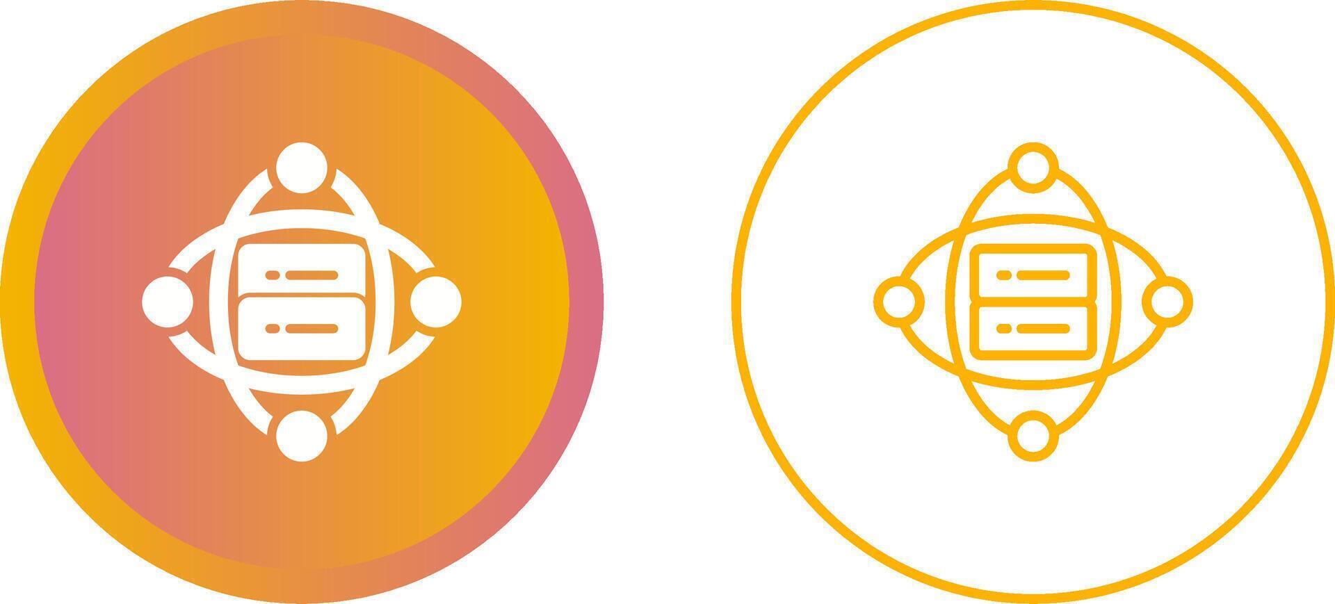 Cluster Server Vector Icon