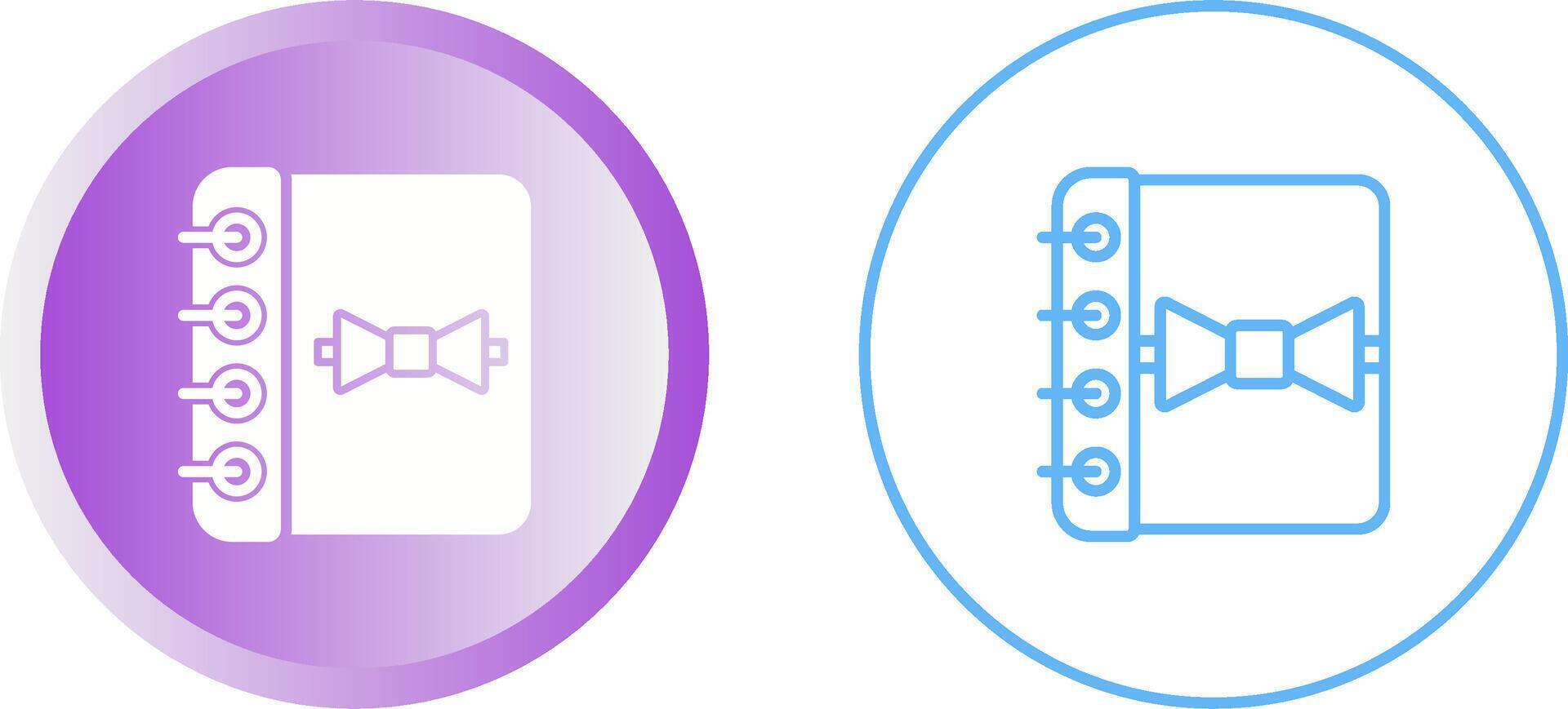 Notebook with Ribbon Vector Icon