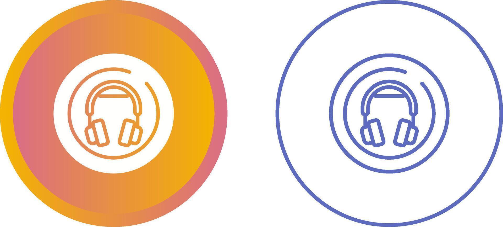 Headphones Circle Vector Icon