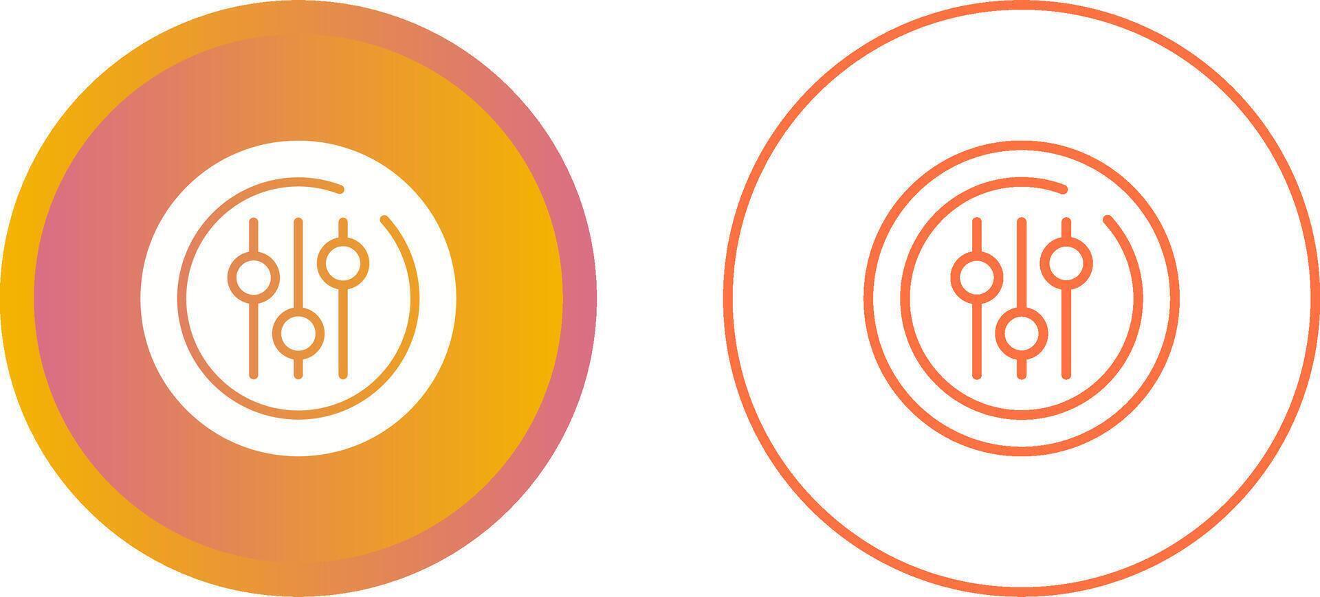 Audio Equalizer Circle Vector Icon