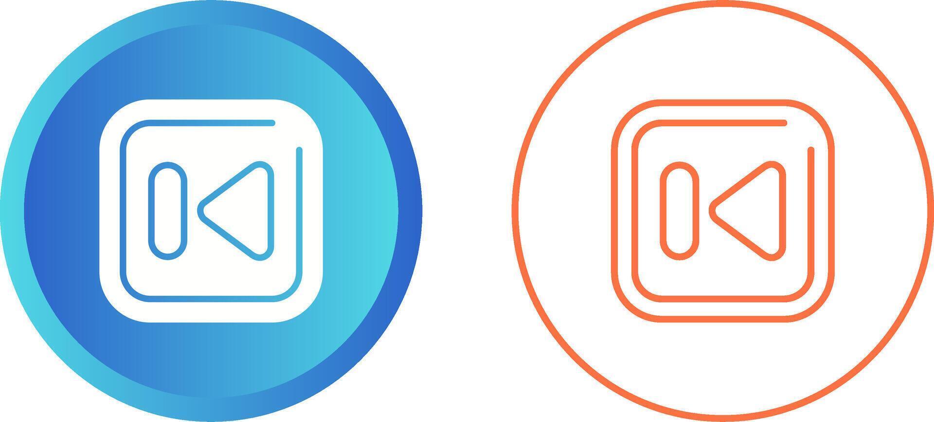 Previous Track Square Vector Icon