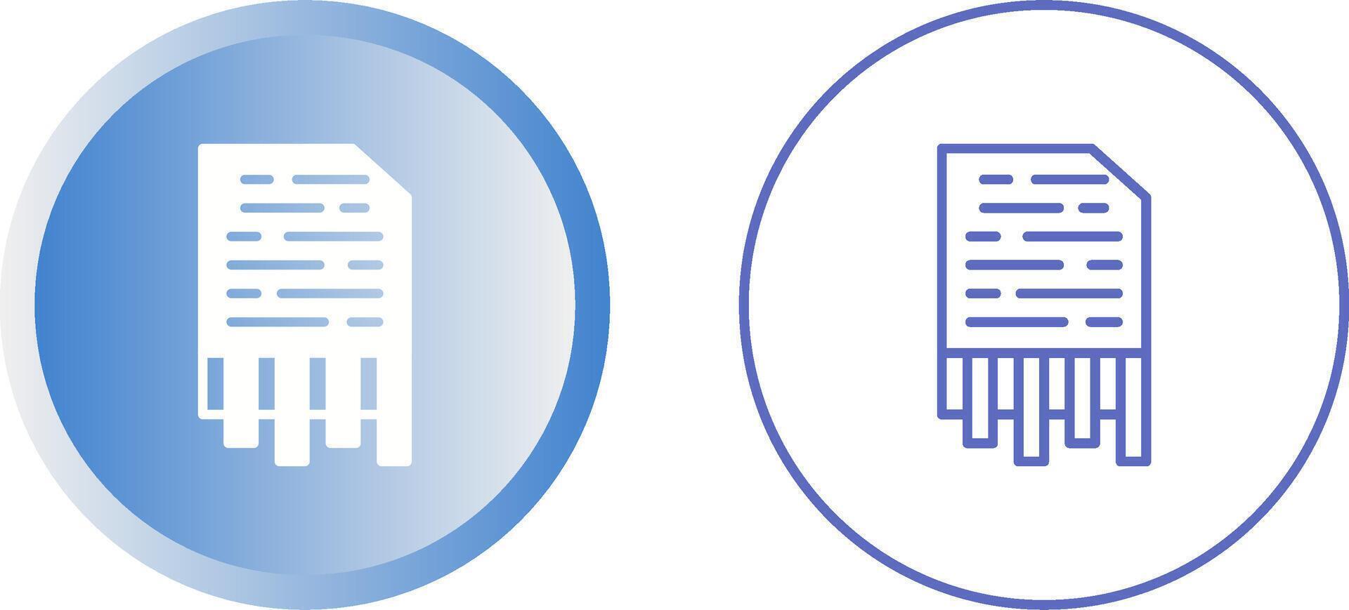Shredding Vector Icon