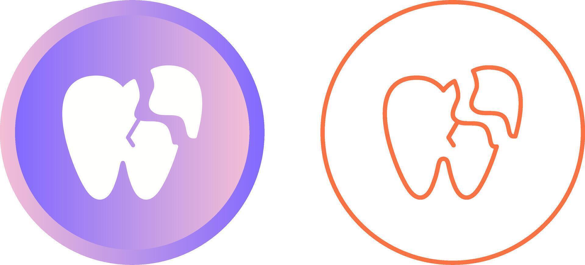 Broken Tooth Vector Icon