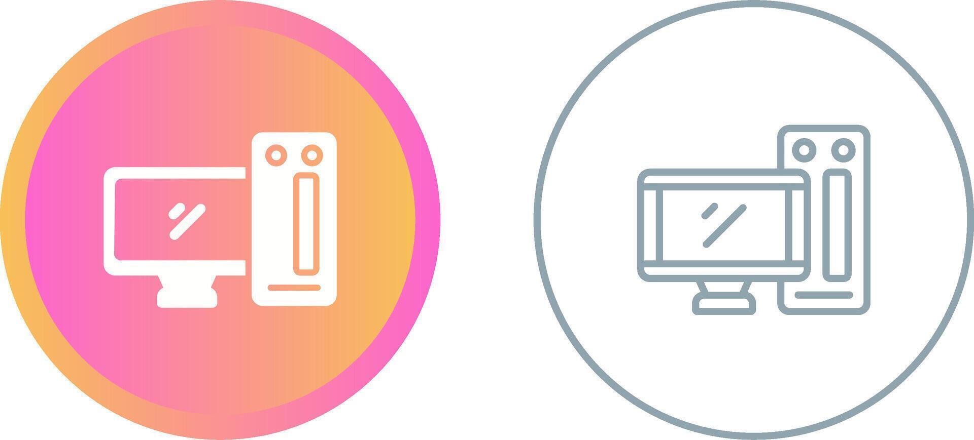 Desktop Computer Vector Icon