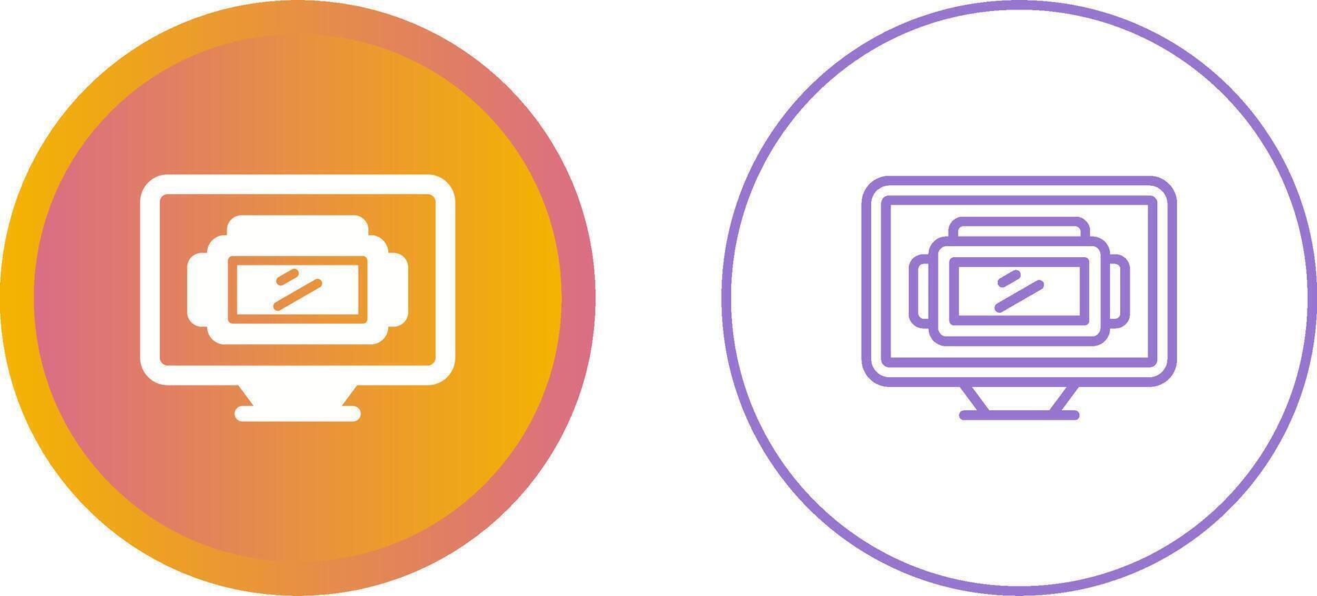 Unique Two Icons Set vector