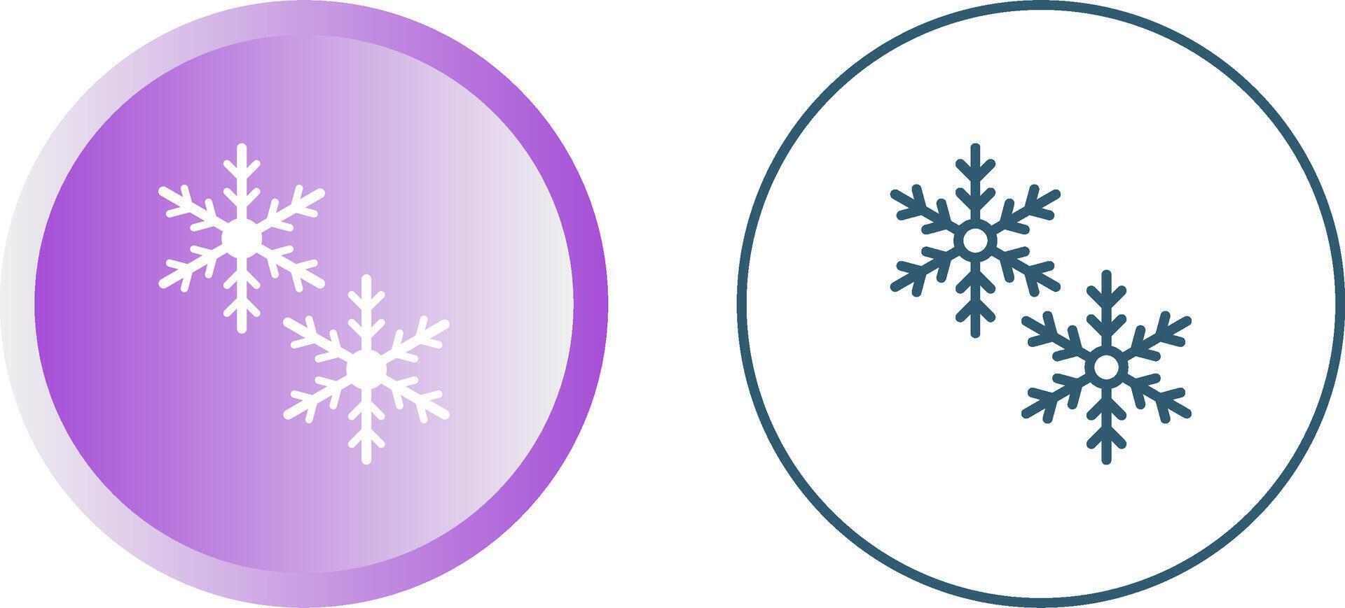 icono de vector de copos de nieve