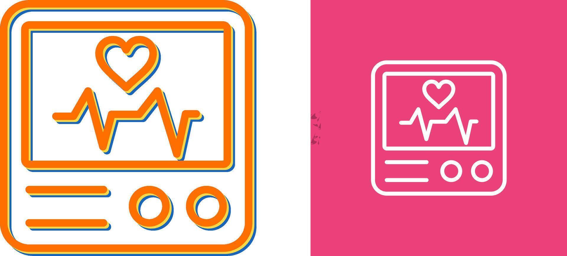icono de vector de monitor de frecuencia cardíaca