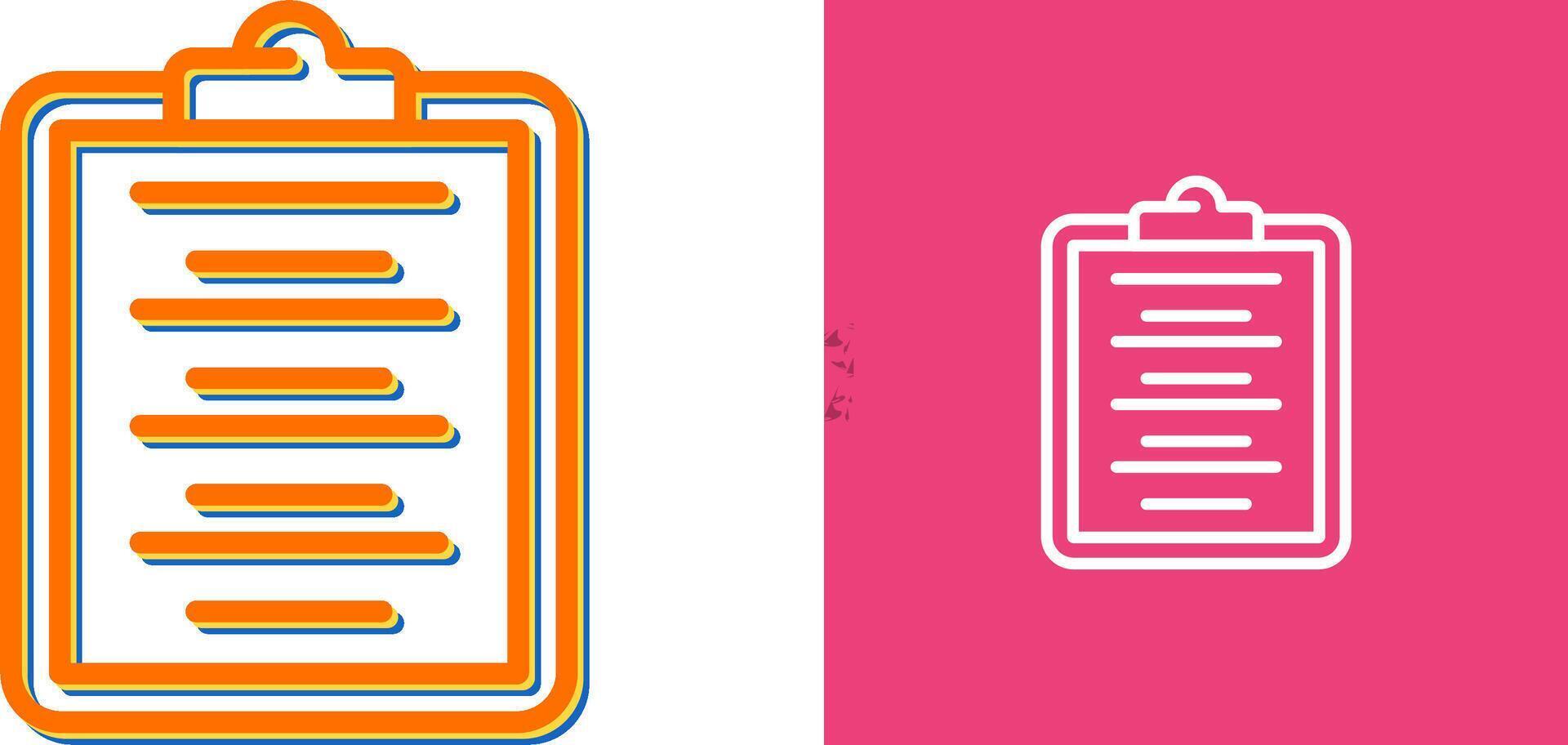Writing Pad Vector Icon