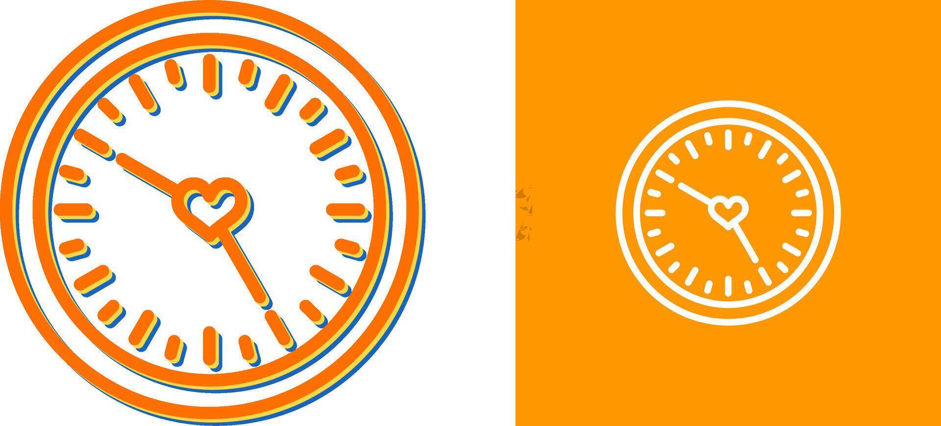 Love clock Vector Icon