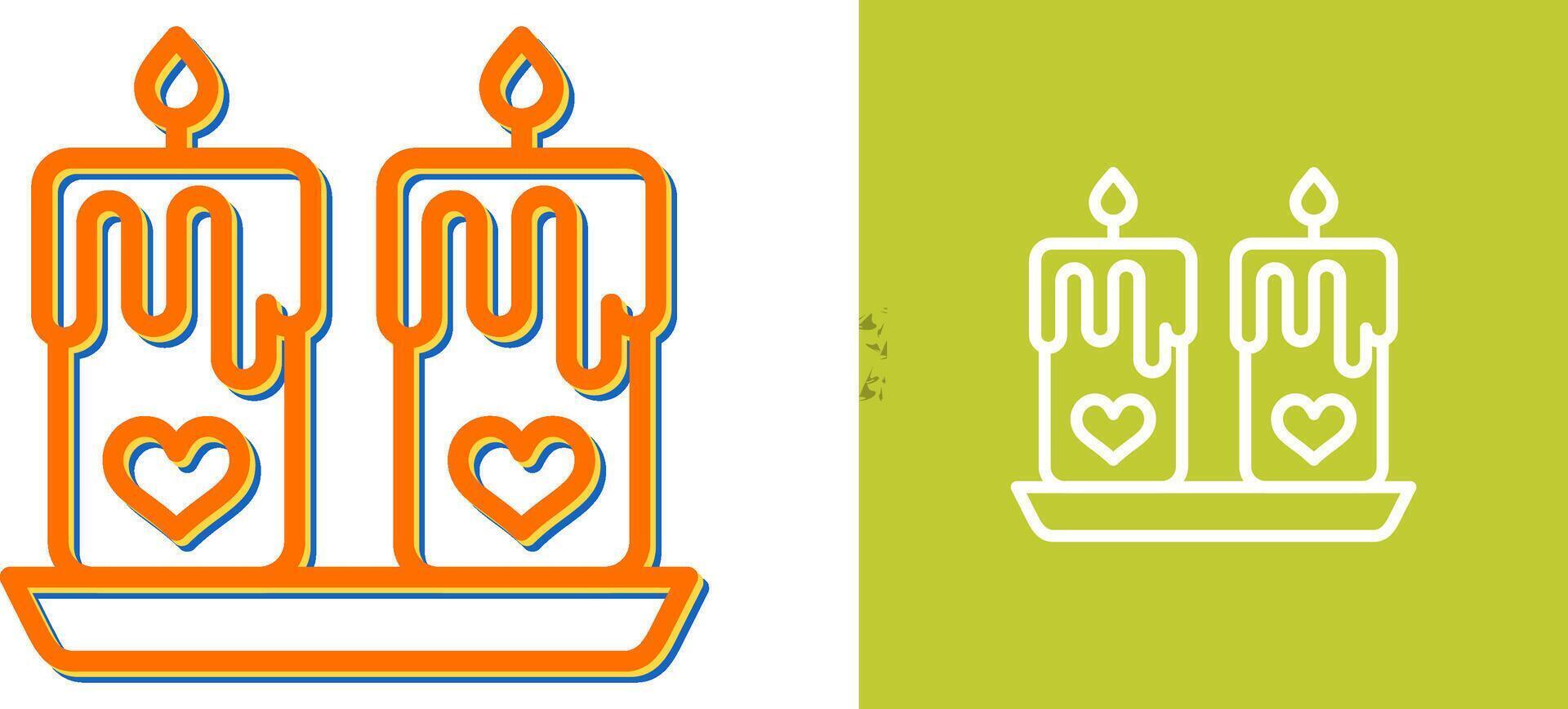 Love candles Vector Icon