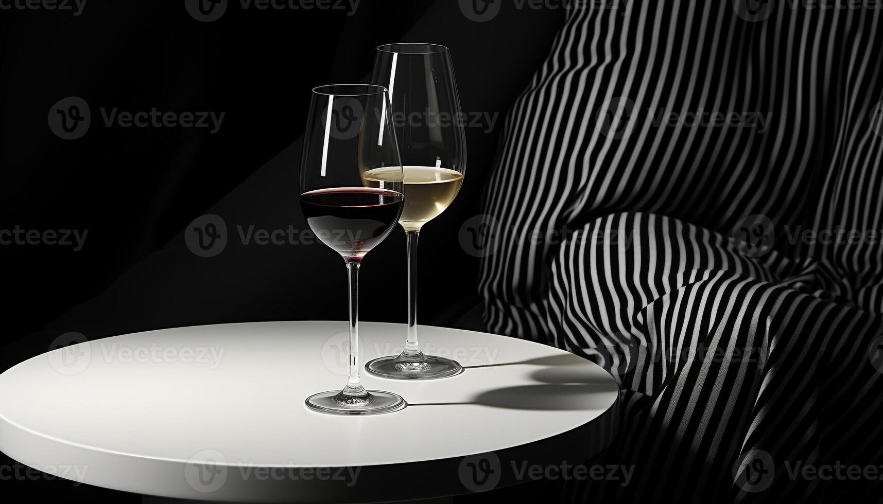 AI generated Luxury wineglass reflects elegance, celebration, and modern relaxation indoors generated by AI photo