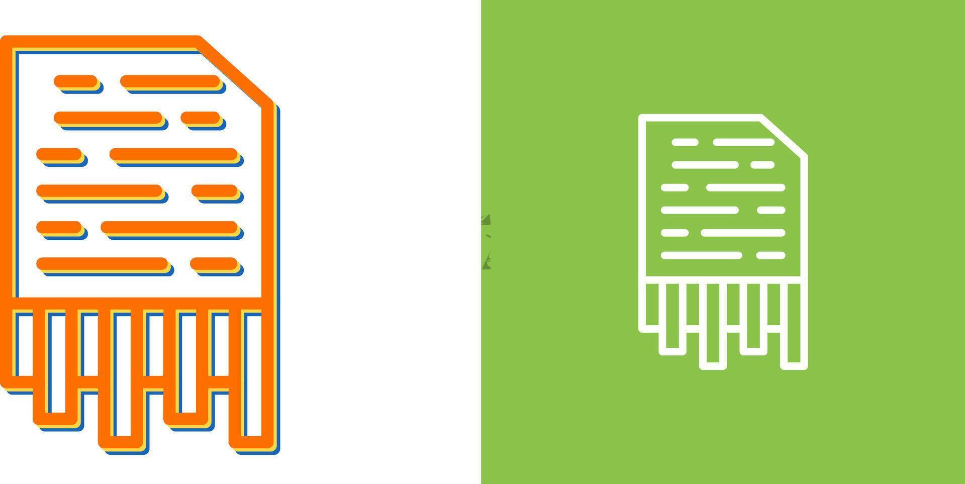 Shredding Vector Icon