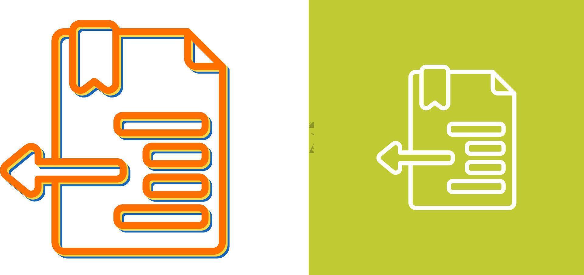 Indent Vector Icon