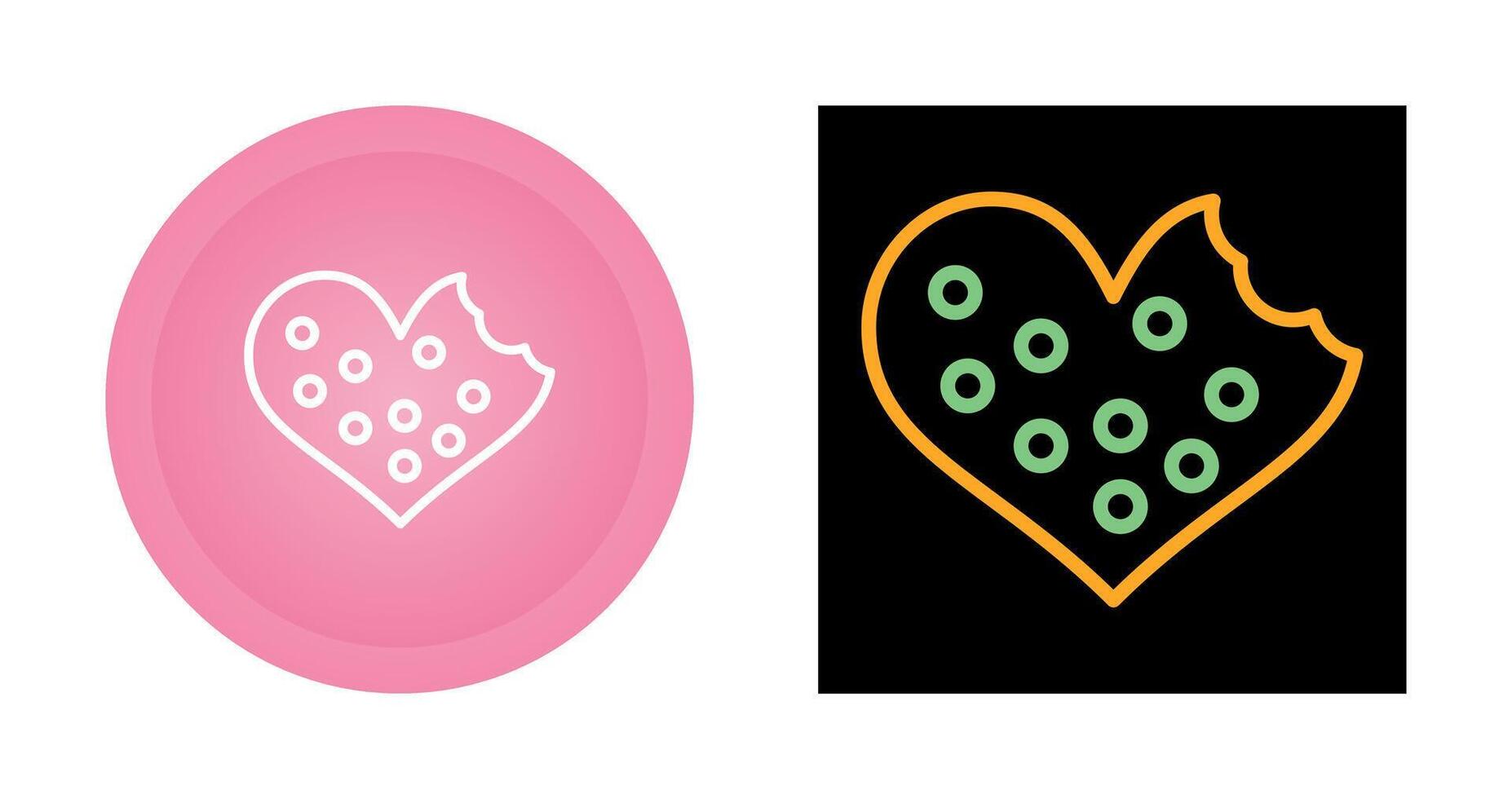 Heart shaped cookies Vector Icon