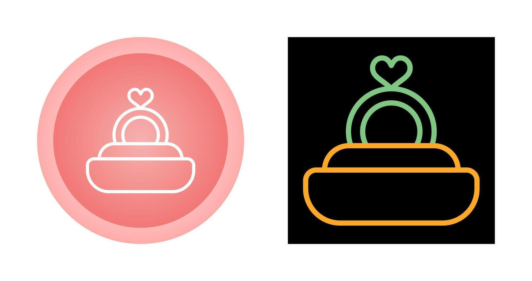 Heart Shaped Ring Vector Icon