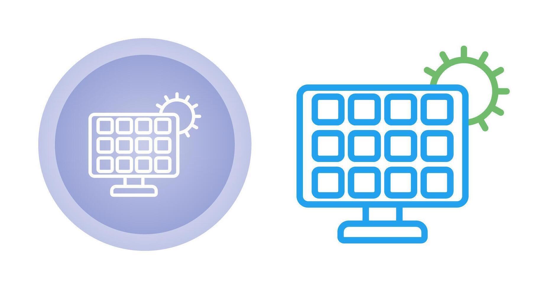 Solar panel charger Vector Icon