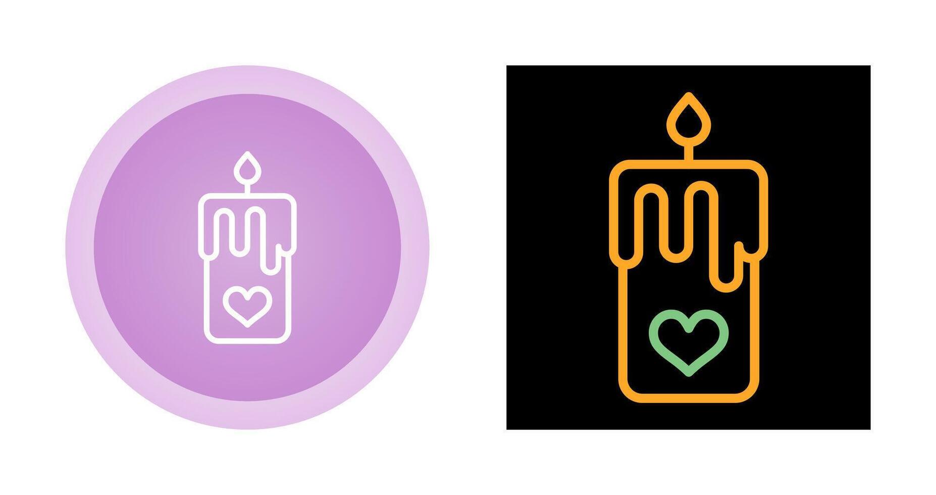 Romantic candle Vector Icon