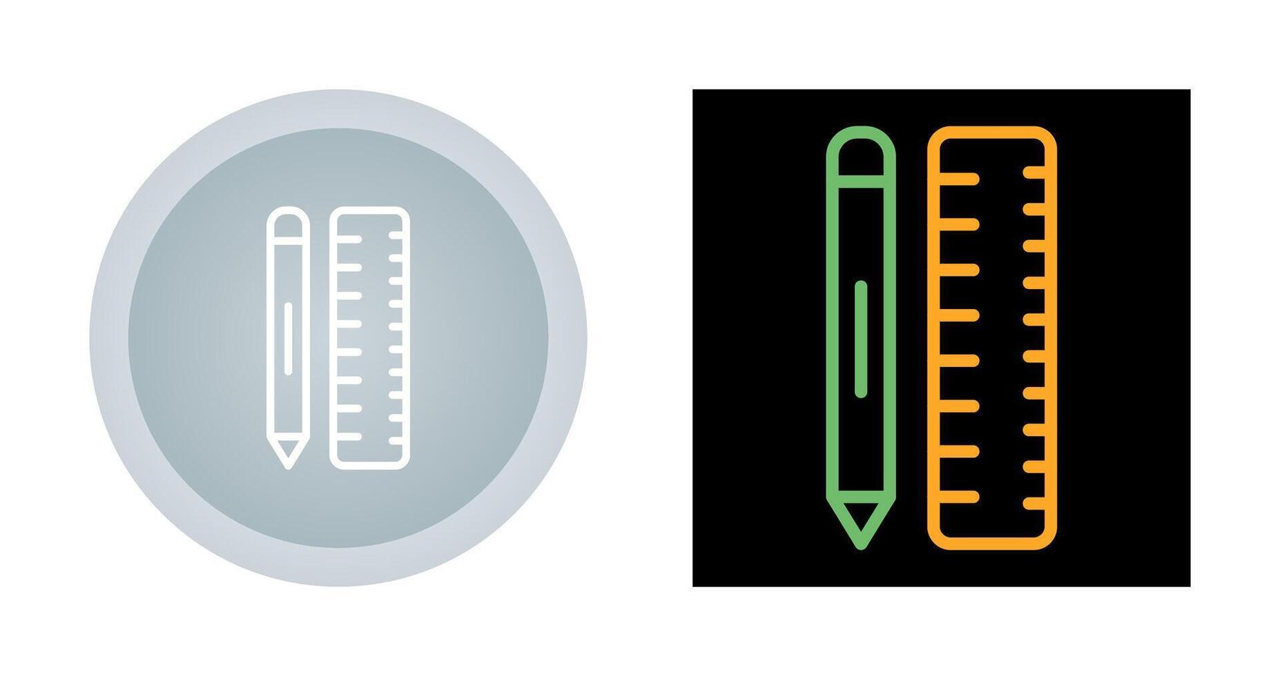 Pencil with Ruler Vector Icon