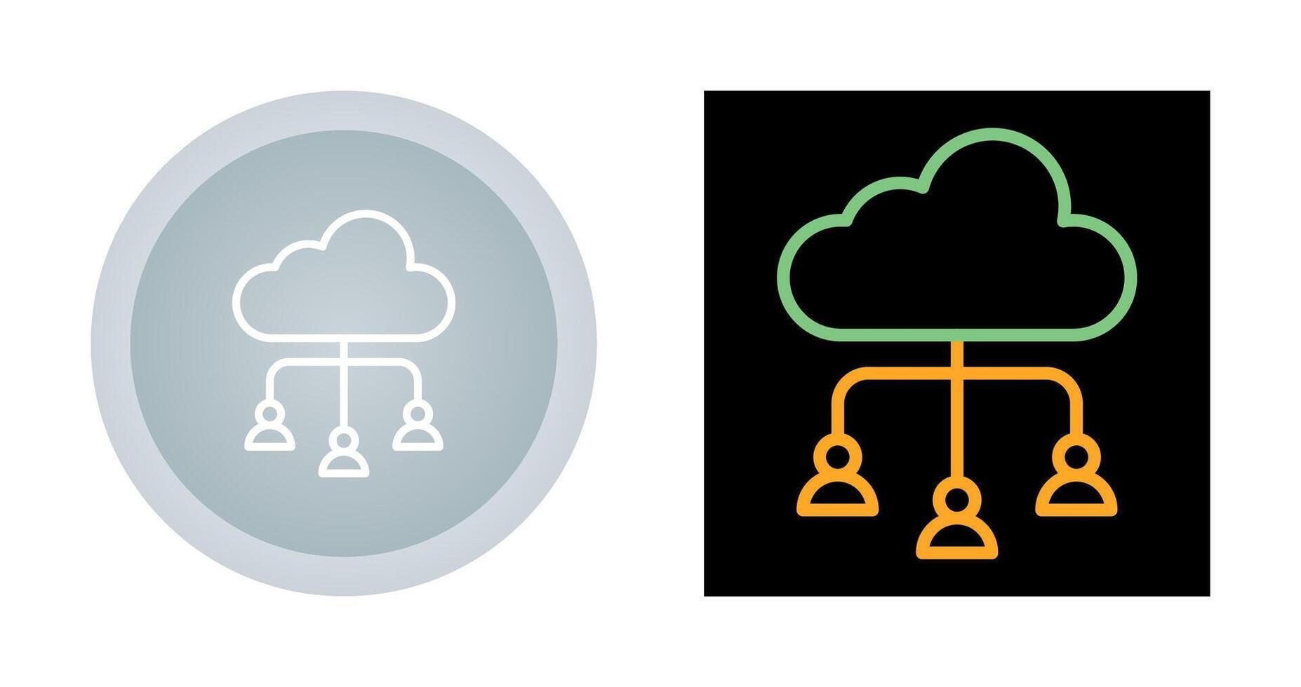 Cloud Collaboration Vector Icon