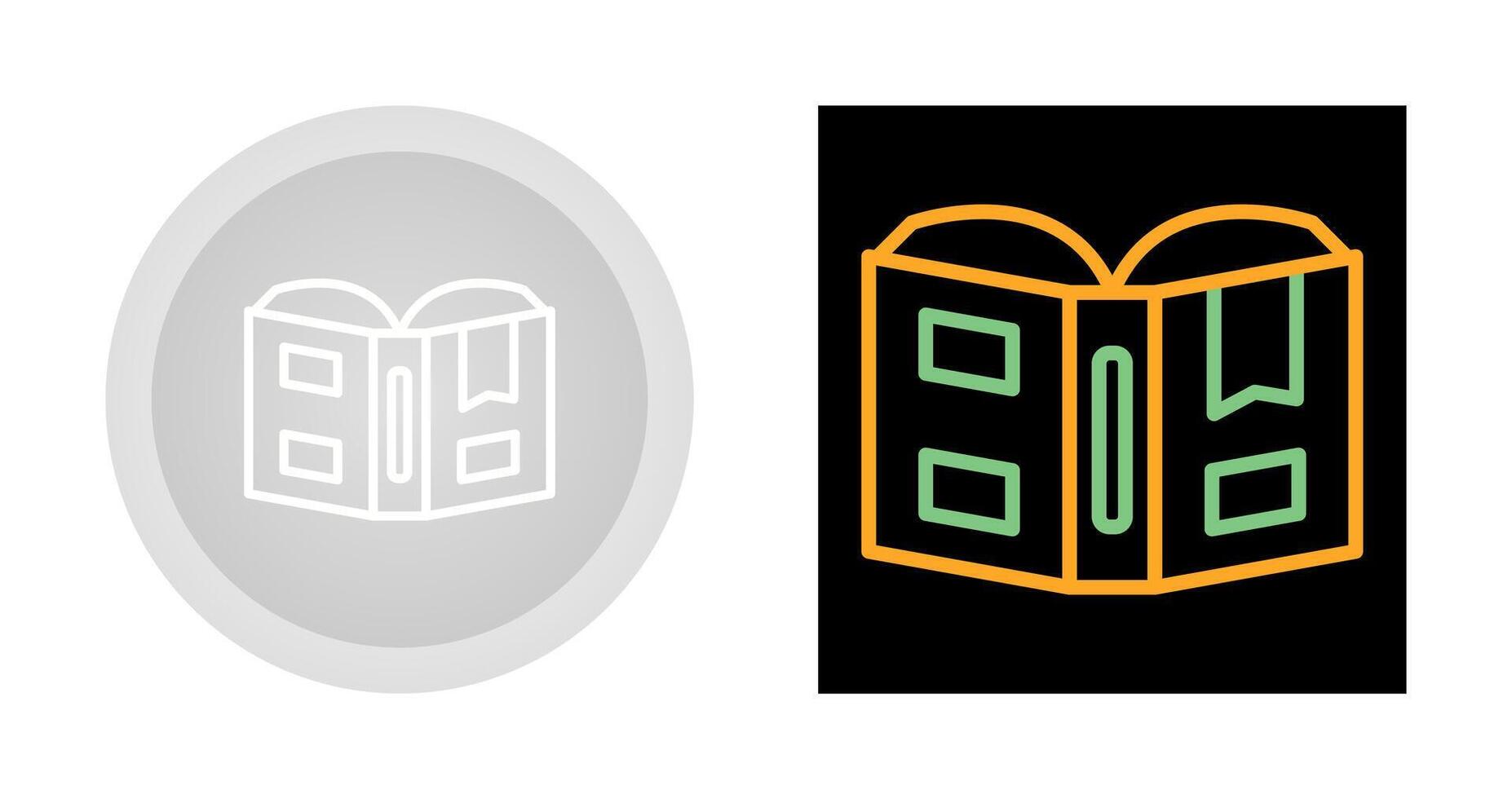 Open book with bookmark Vector Icon