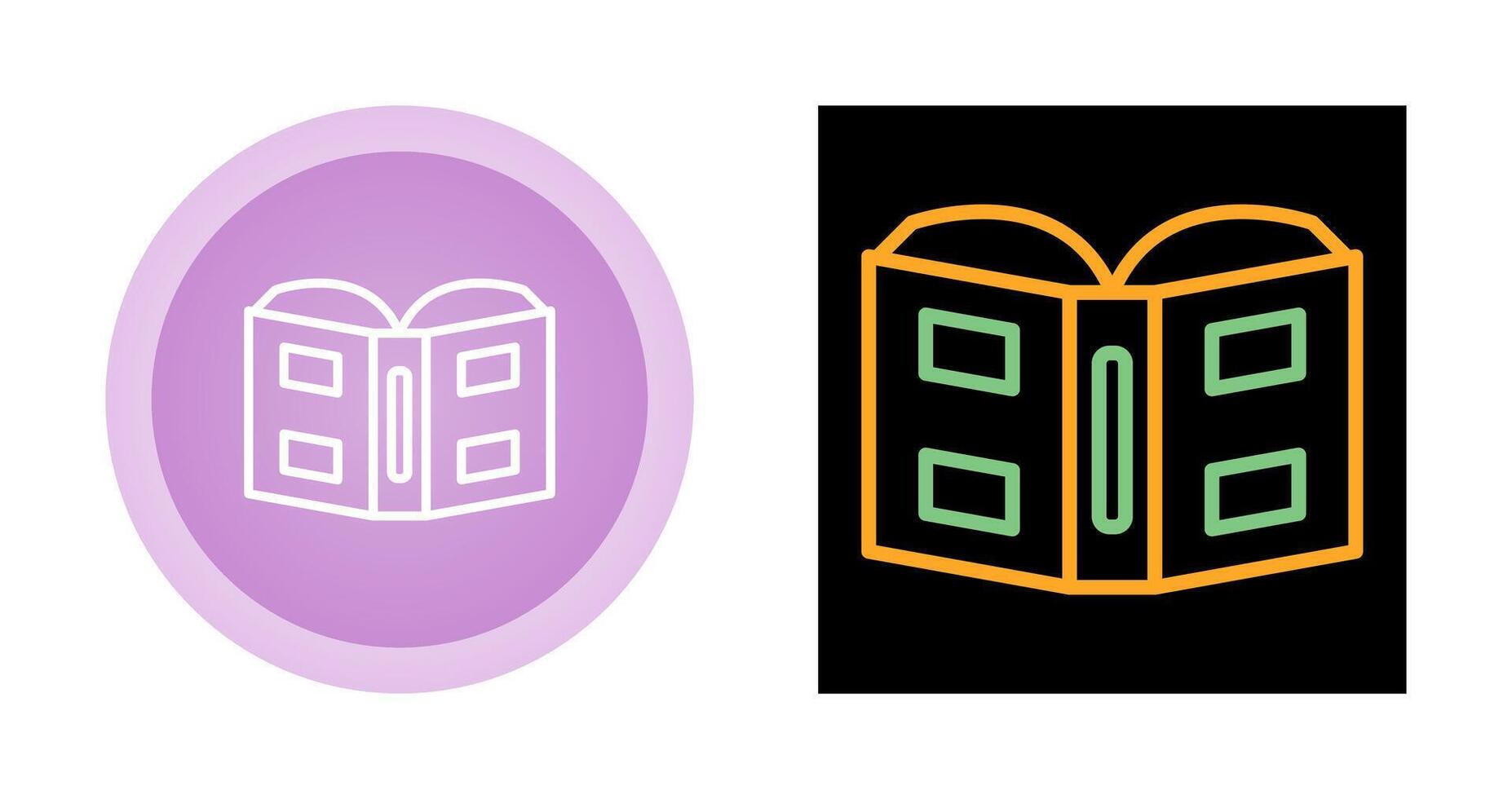 icono de vector de libro abierto