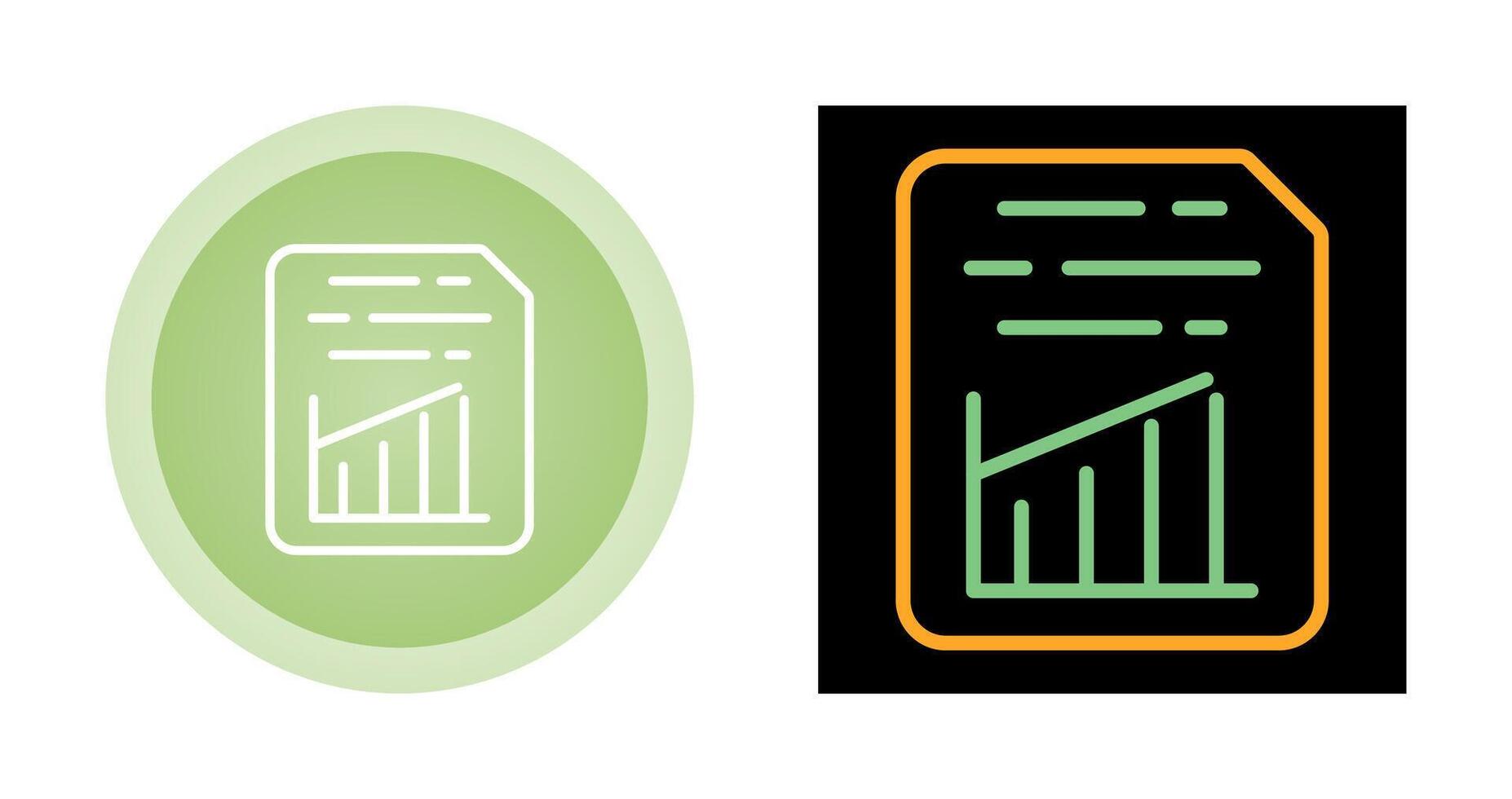 Document Insert Graph Vector Icon