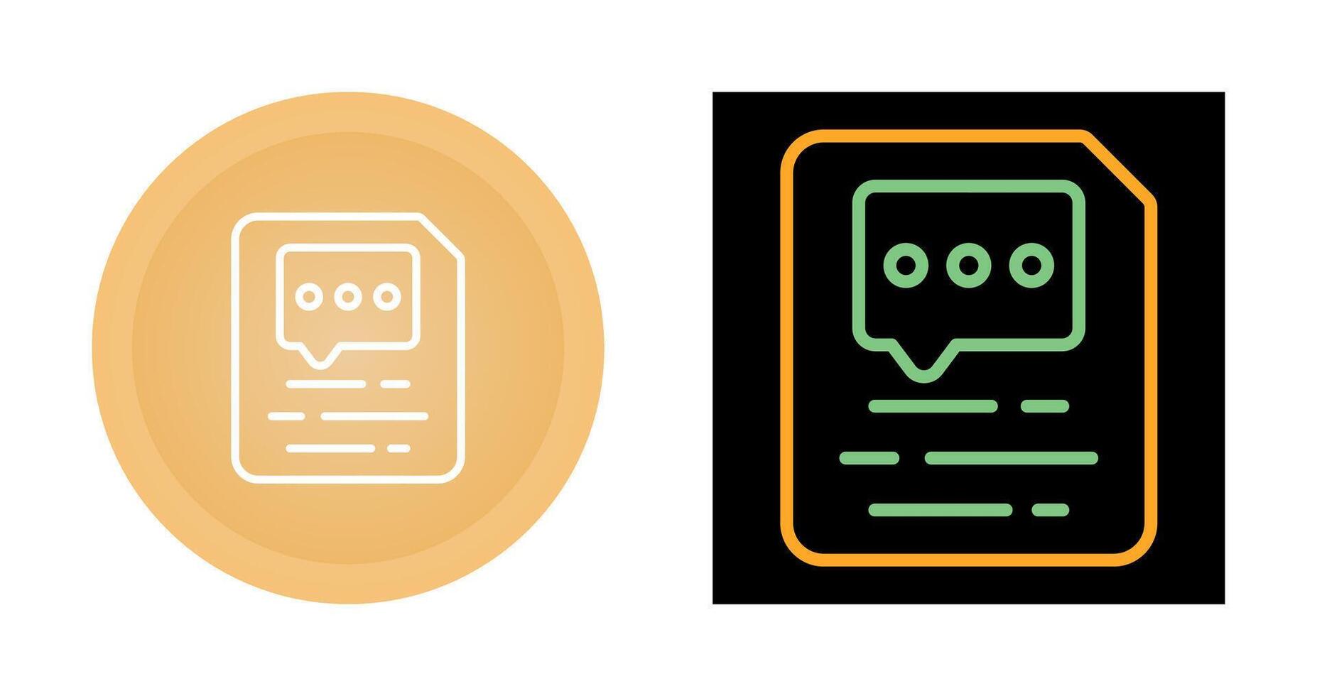 Document Insert Comment Vector Icon