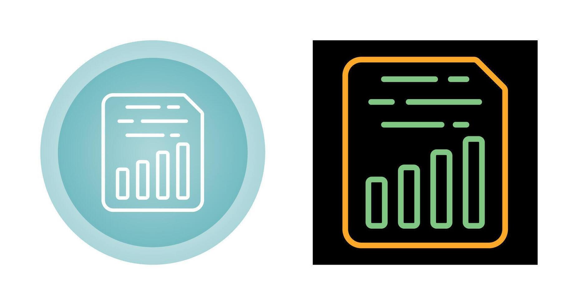 Document Insert Chart Vector Icon