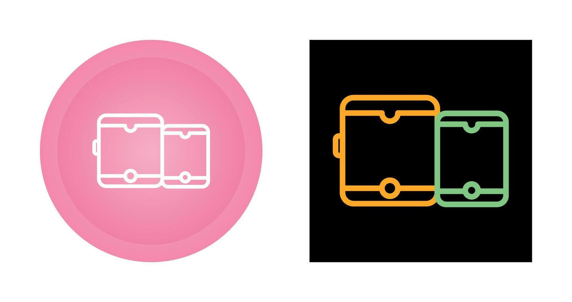 Tablet with smartphone Vector Icon