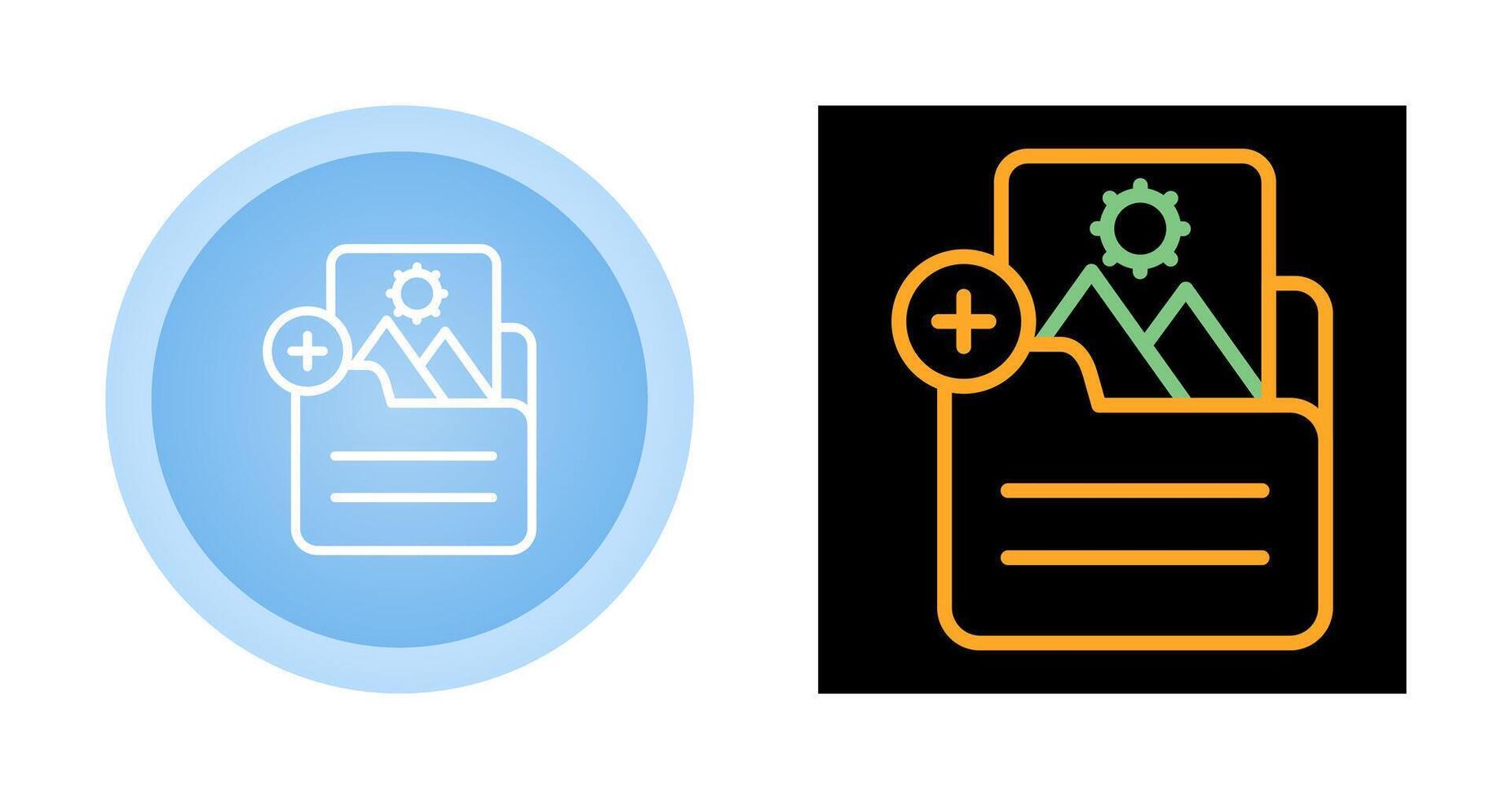 Document Insert Image Vector Icon