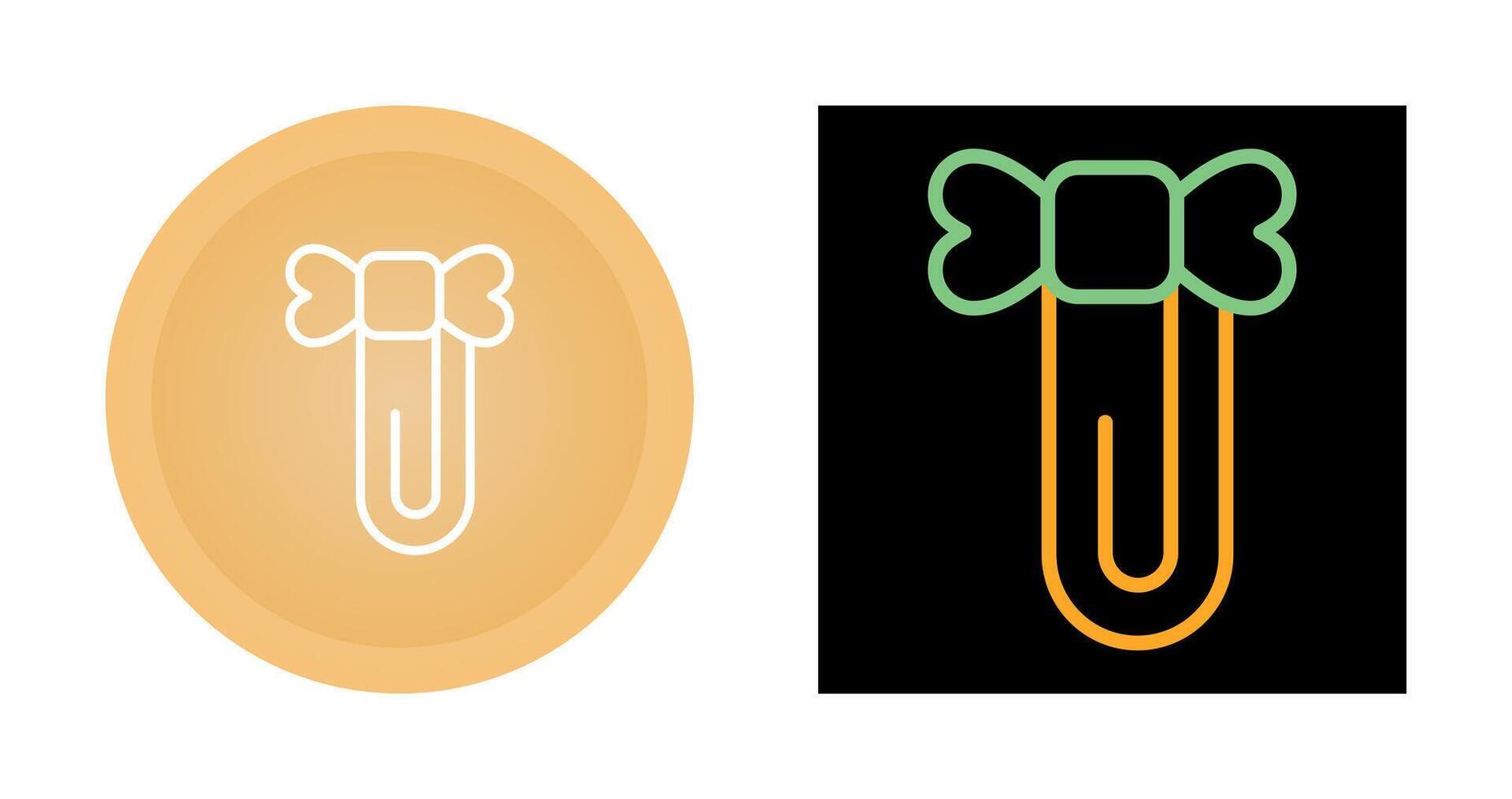 Paperclip with ribbon Vector Icon