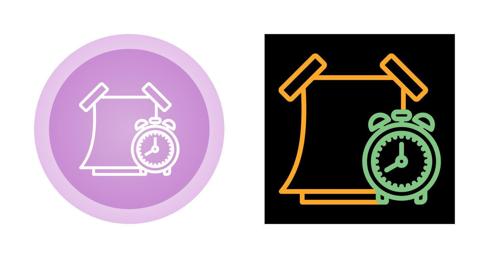 Sticky note with alarm clock Vector Icon