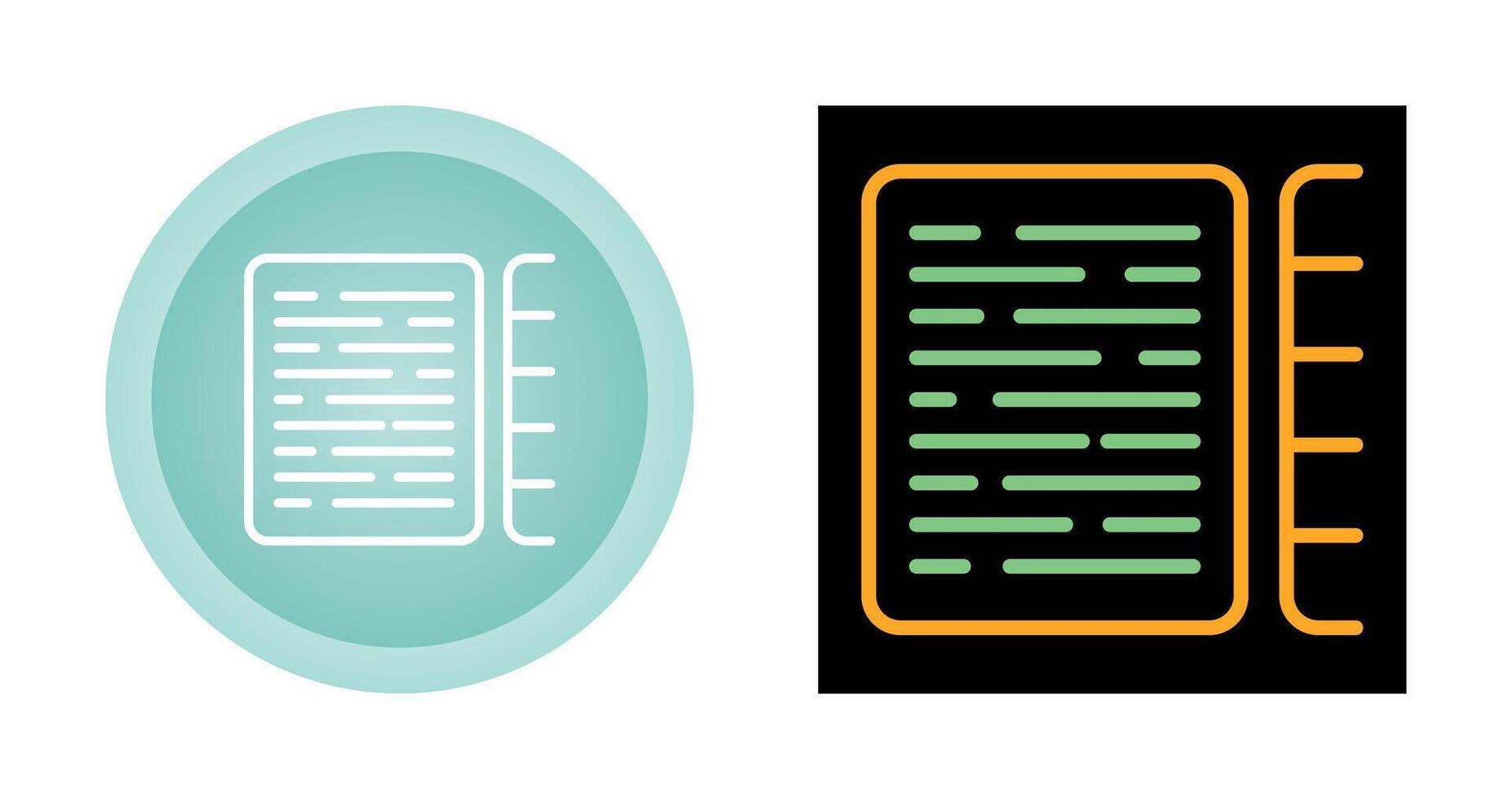 documento indexación vector icono