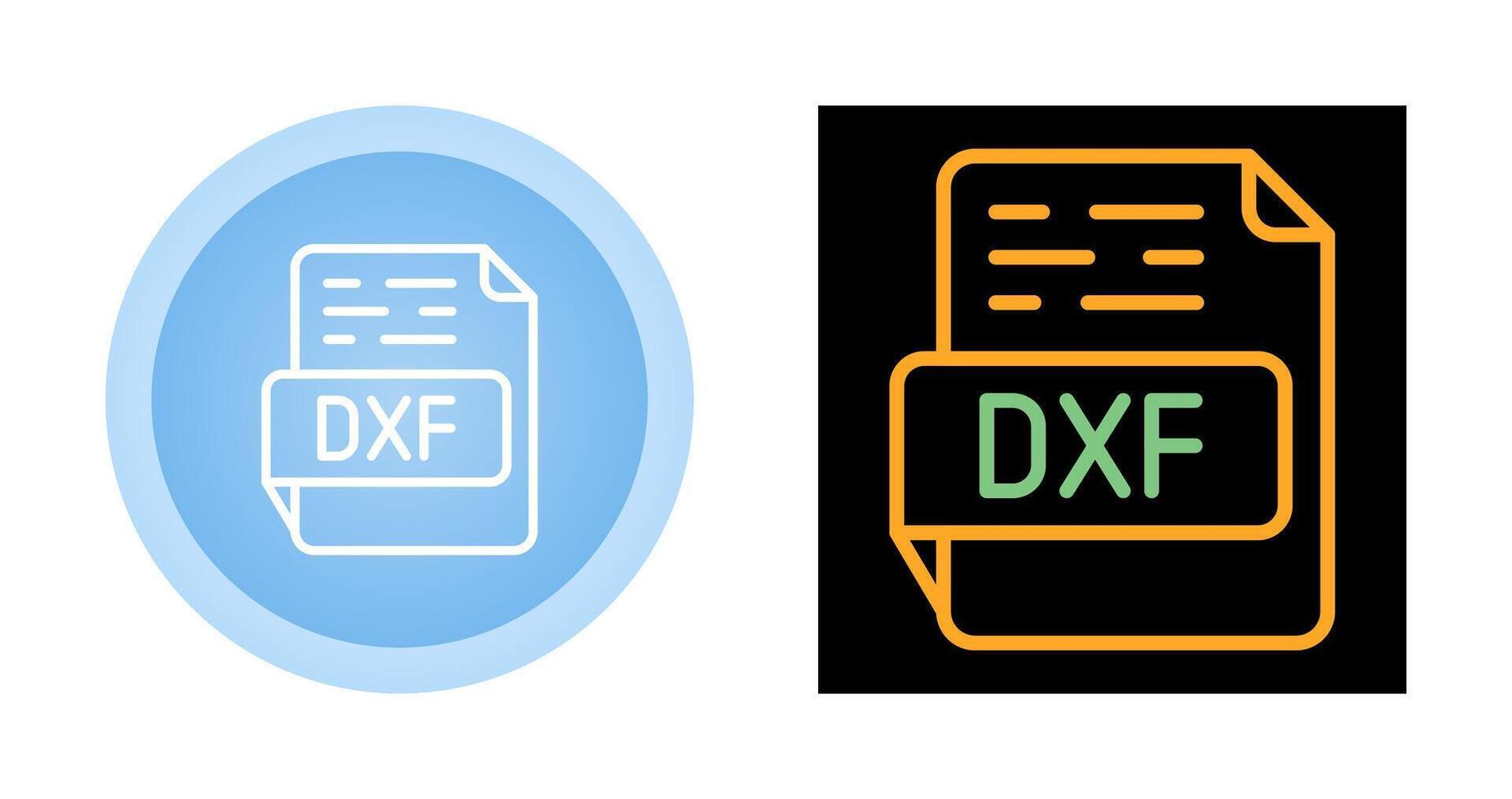 dxf vector icono