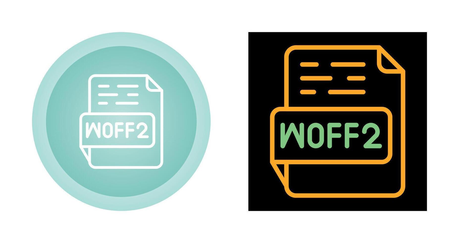 WOFF2 Vector Icon