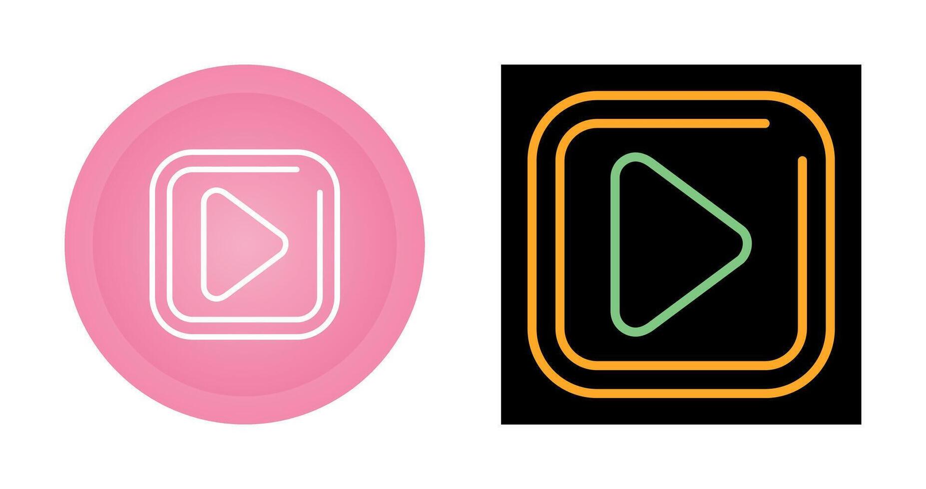 Play Sqaure Vector Icon