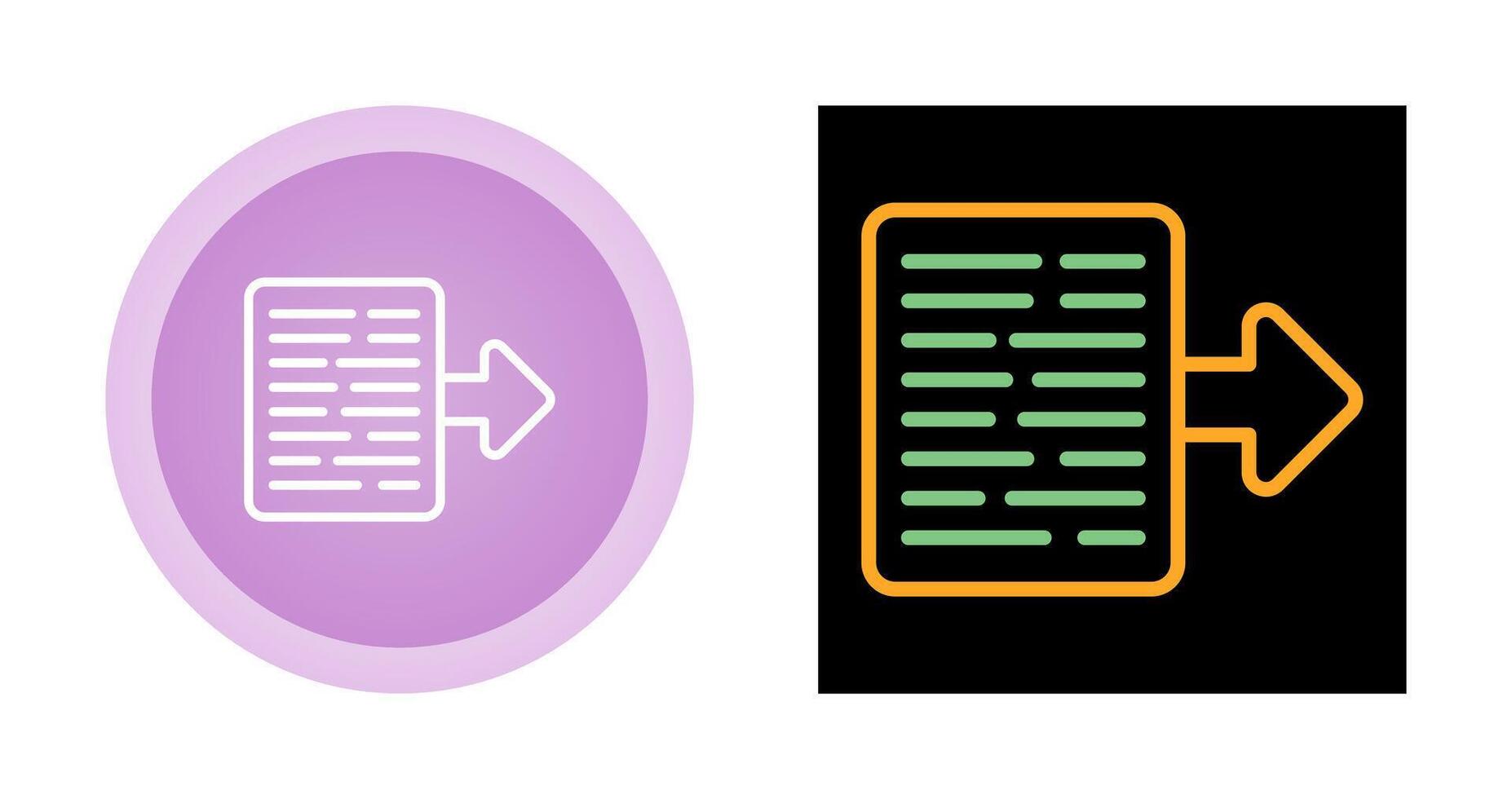 Document Export Vector Icon