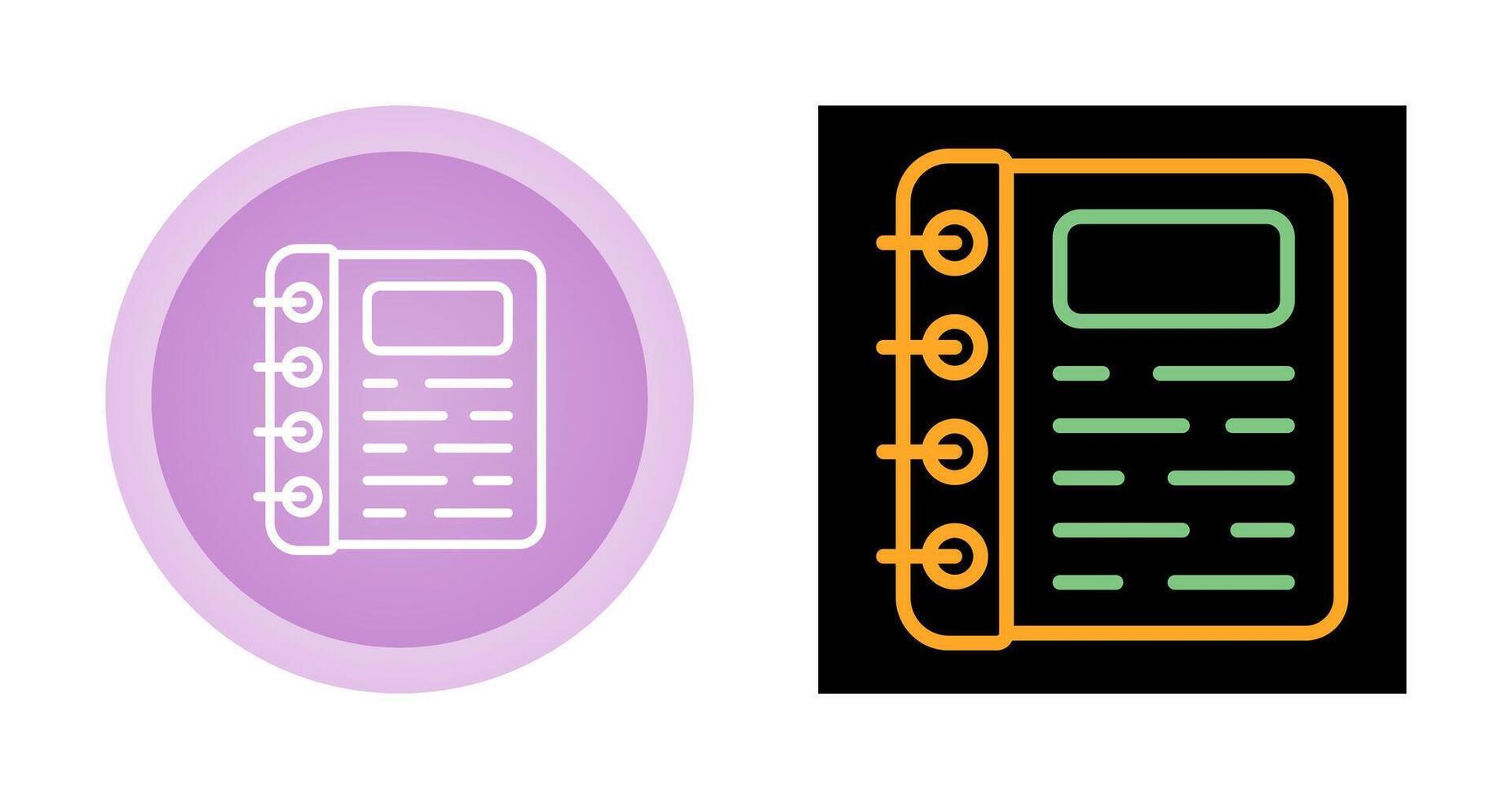 espiral bloc vector icono