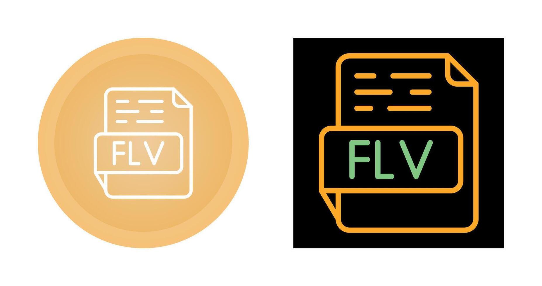 icono de vector de flv