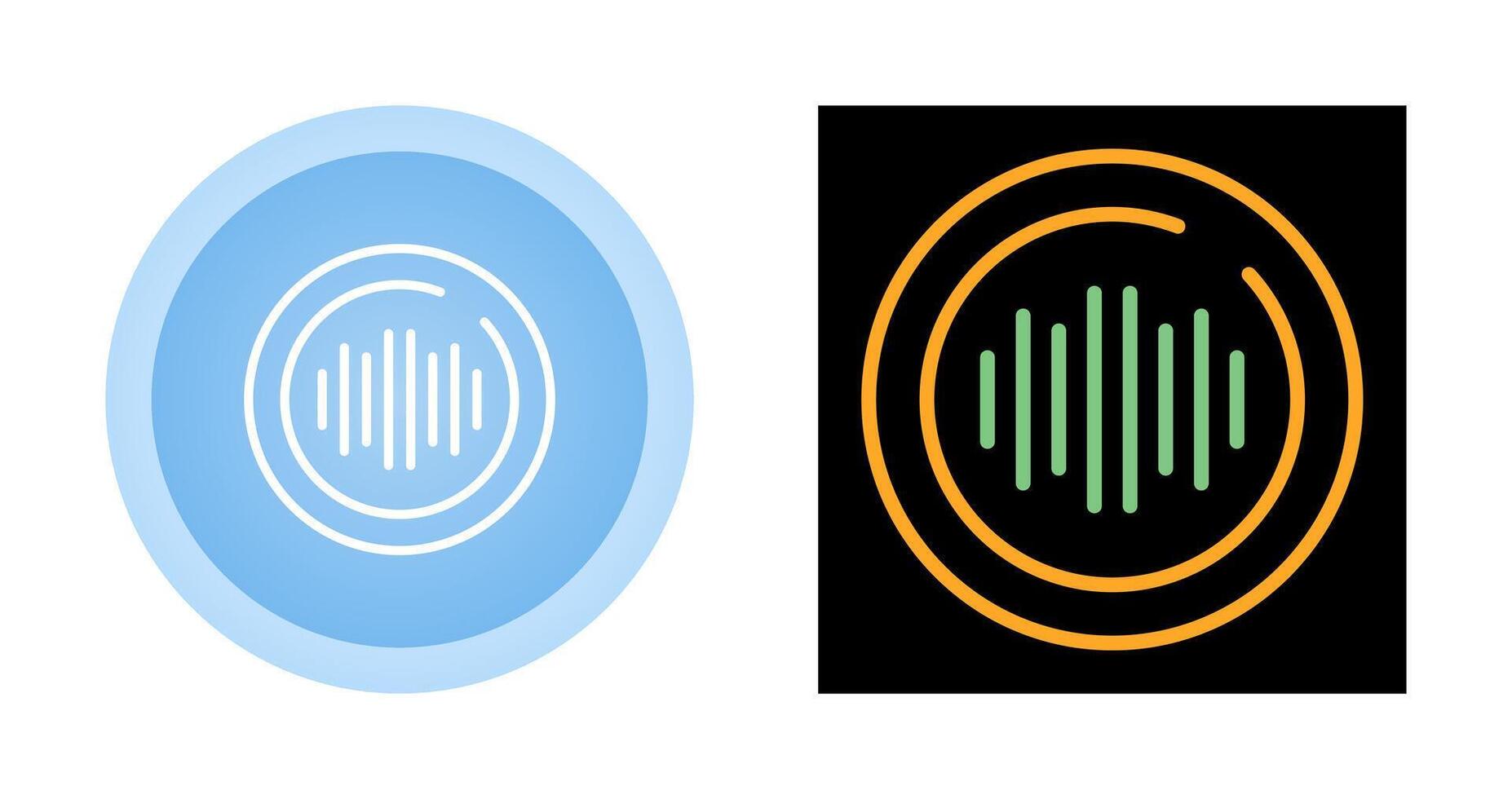 Audio Spectrum Circle Vector Icon